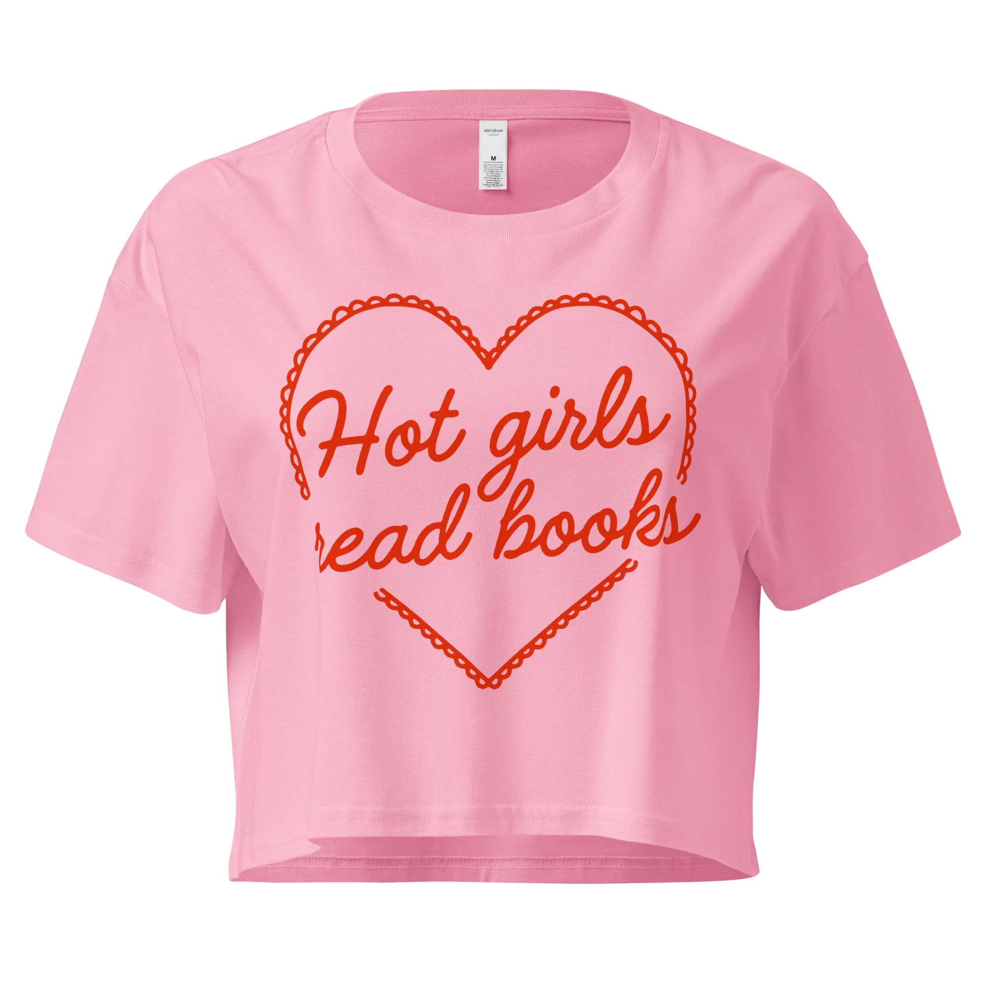 Hot Girls Read Books Crop Tee - Image 4