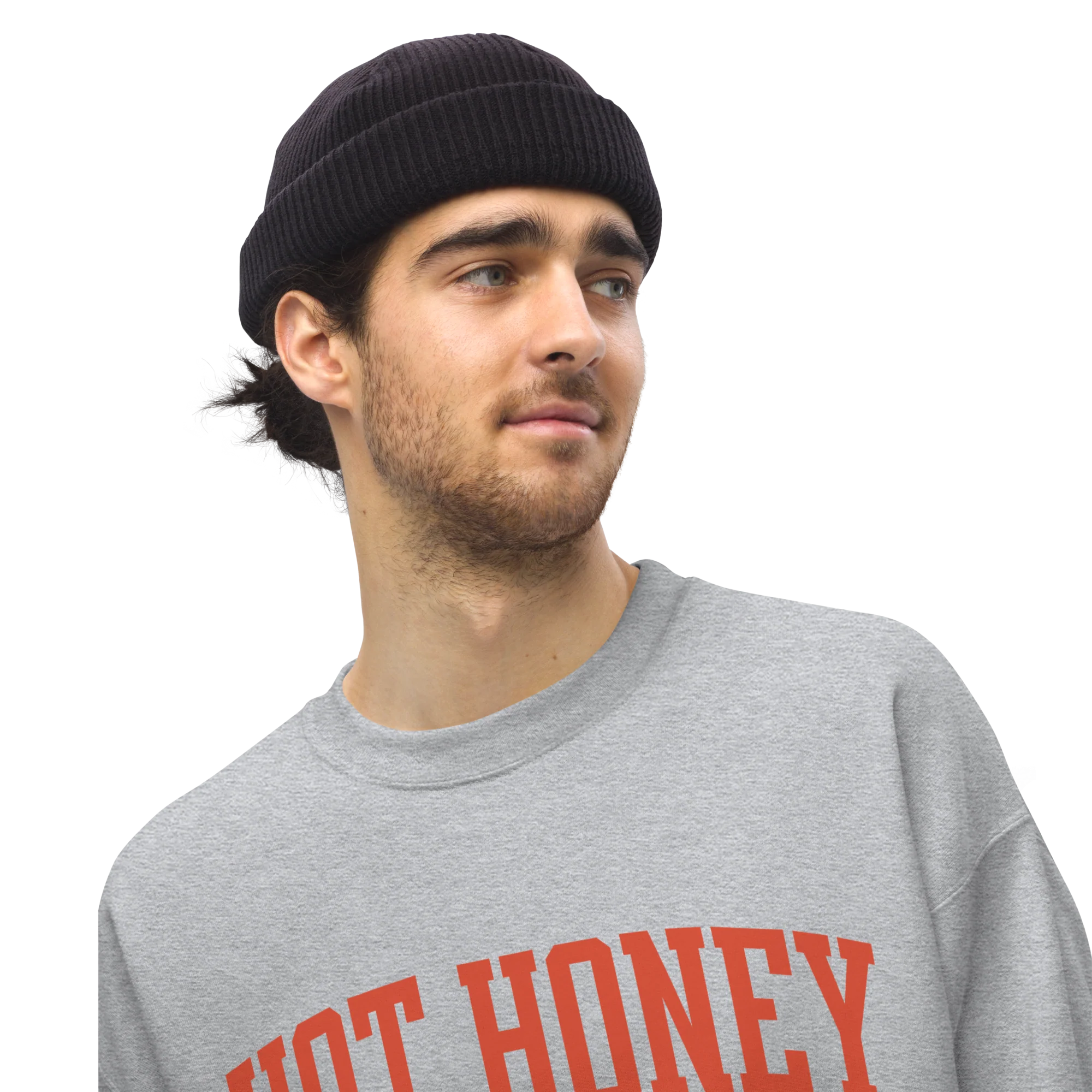 Hot Honey Sauce Condiment Varsity Sweatshirt - Image 7