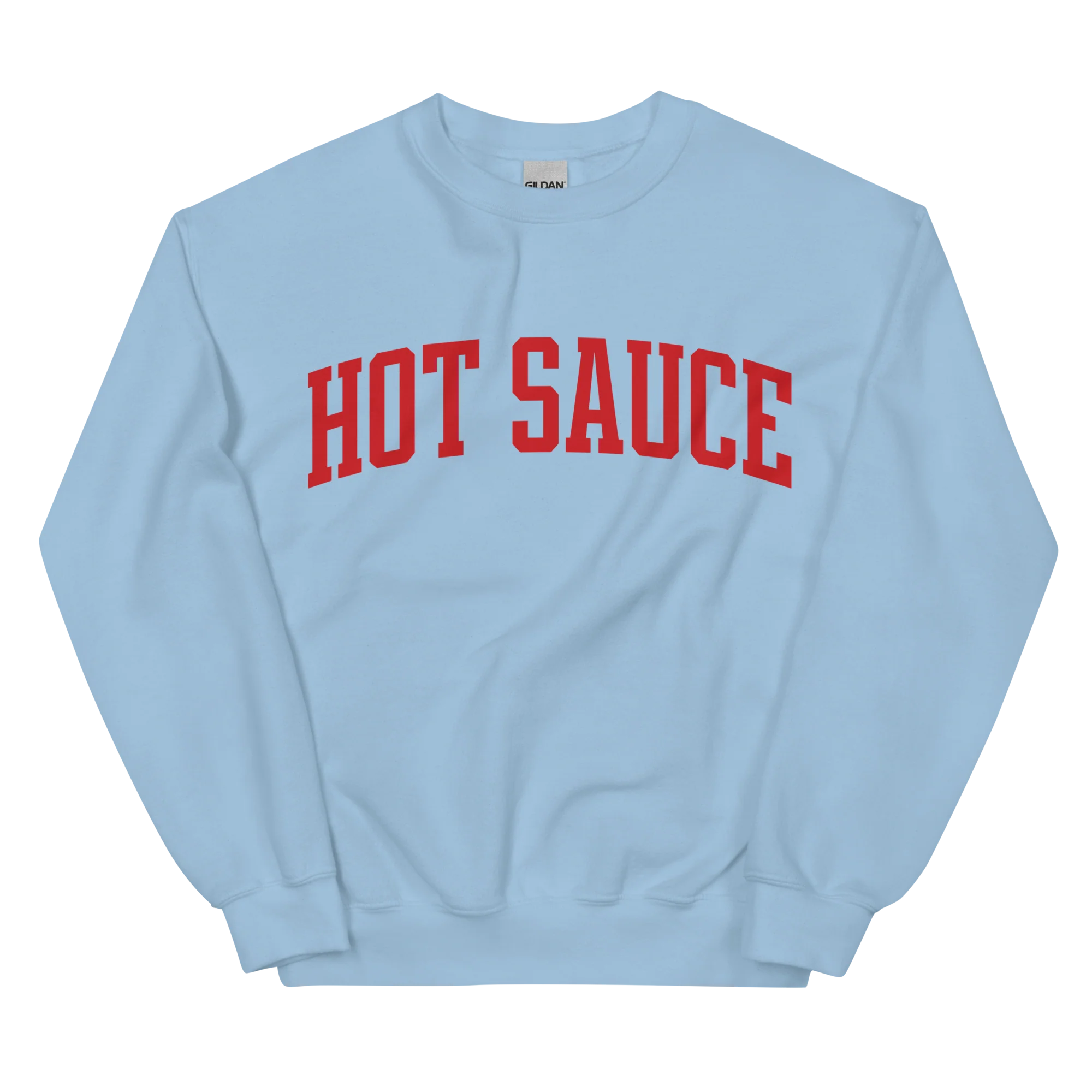 Hot Sauce Condiment Foodie Varsity Sweatshirt - Image 5