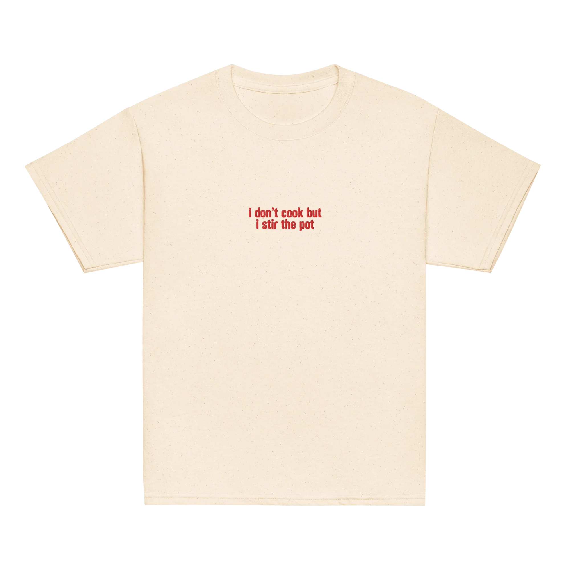 I Don't Cook but I Stir the Pot Embroidered Baby Tee - Image 8