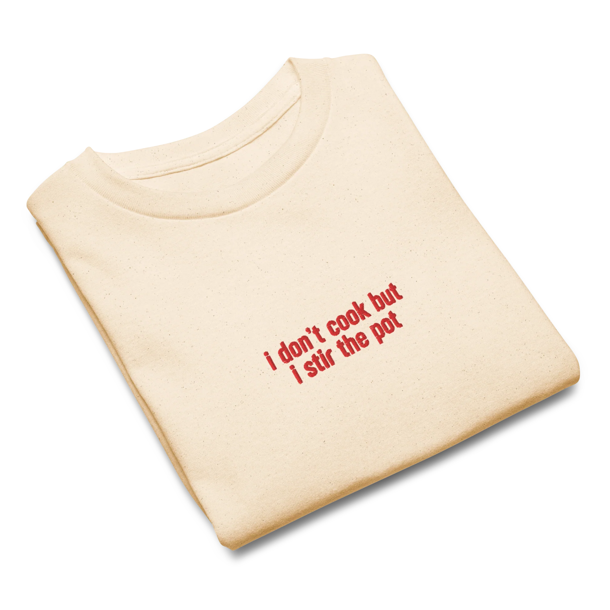 I Don't Cook but I Stir the Pot Embroidered Baby Tee - Image 9