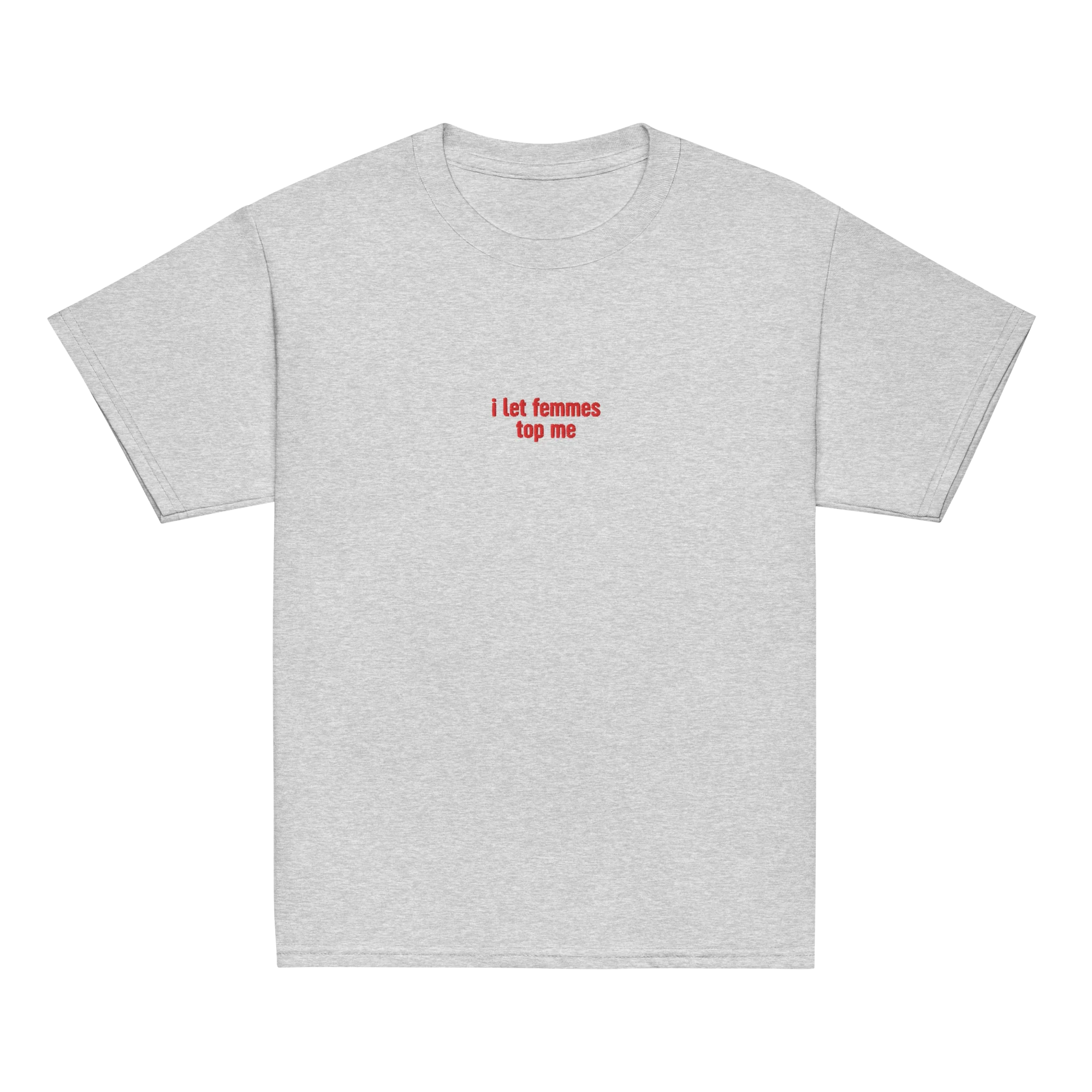 I Let Femmes Top Me Embroidered Baby Tee - Image 6