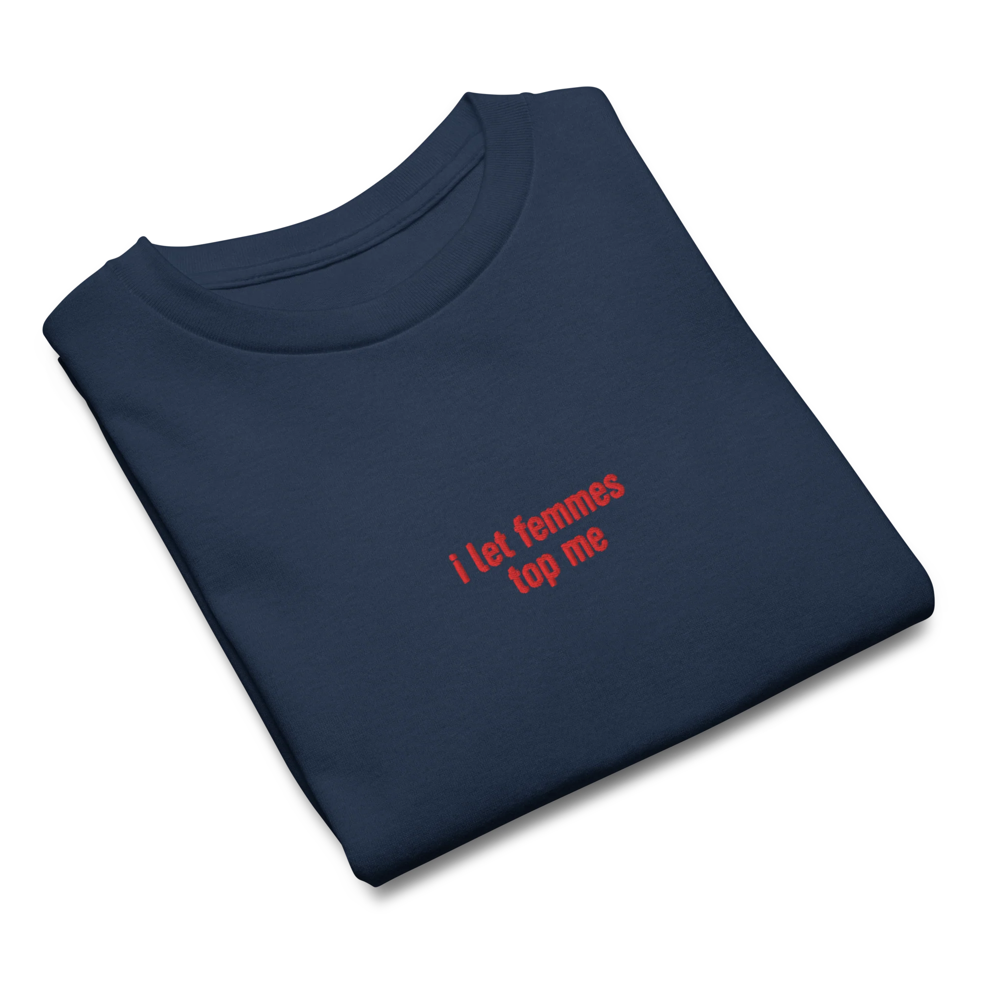 I Let Femmes Top Me Embroidered Baby Tee - Image 8