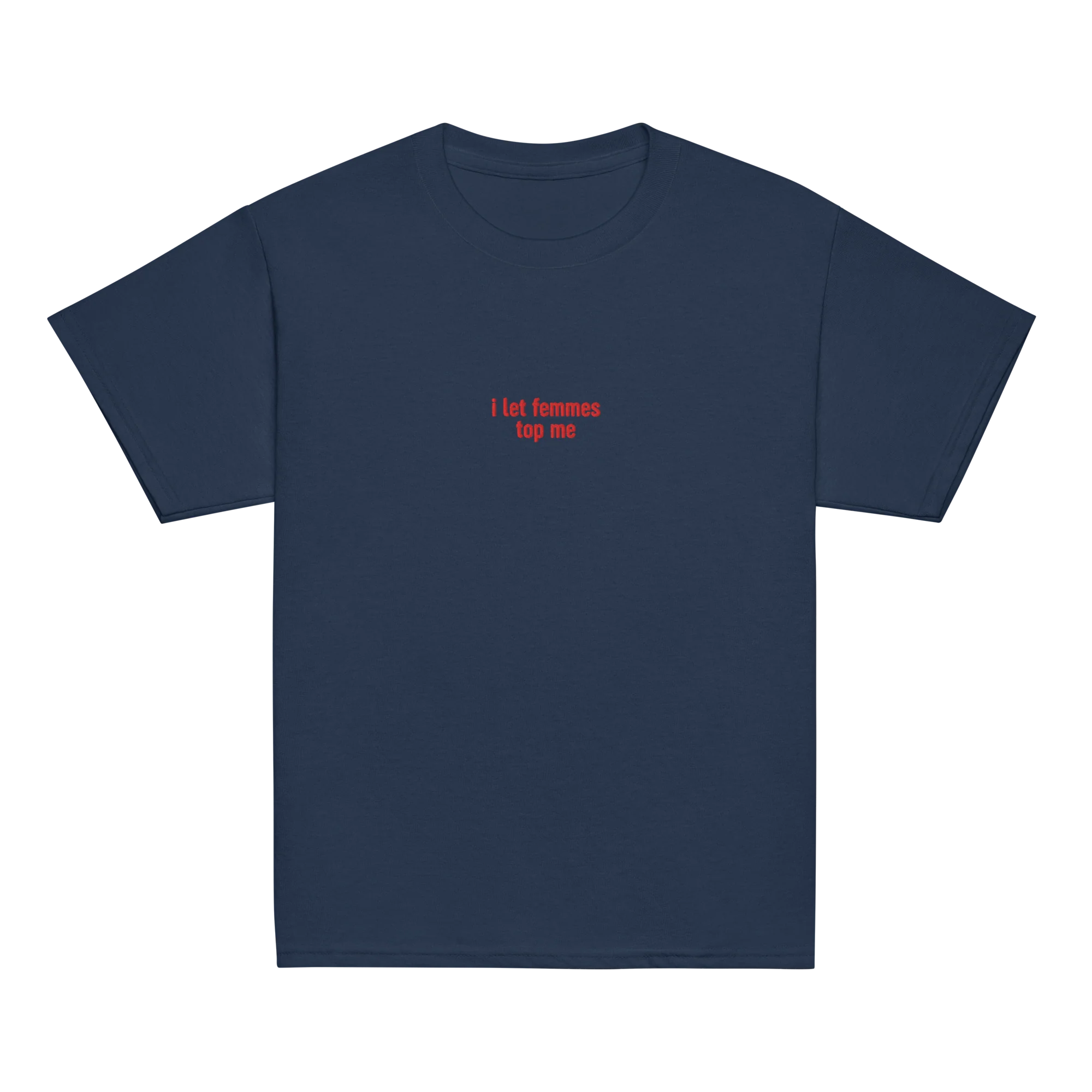 I Let Femmes Top Me Embroidered Baby Tee - Image 9