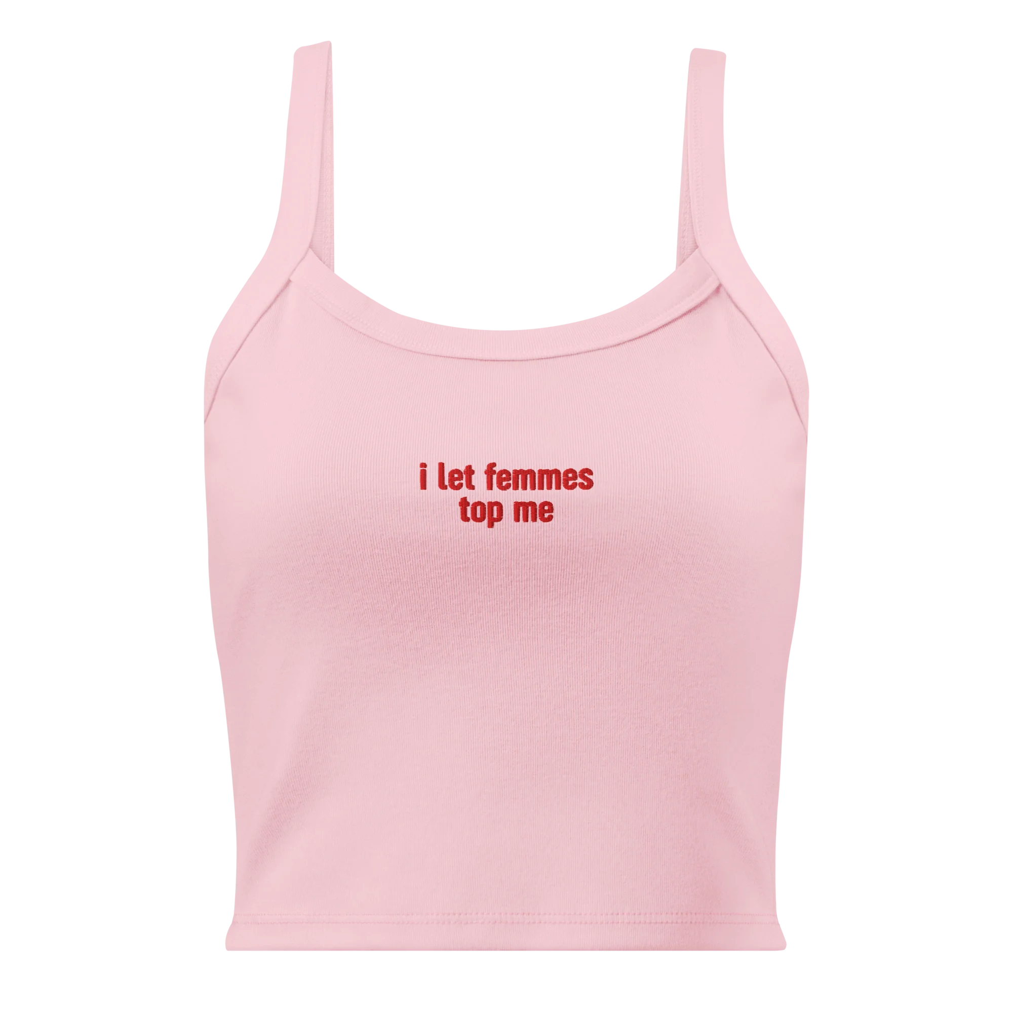 I Let Femmes Top Me Rib Embroidered Tank Top - Image 4