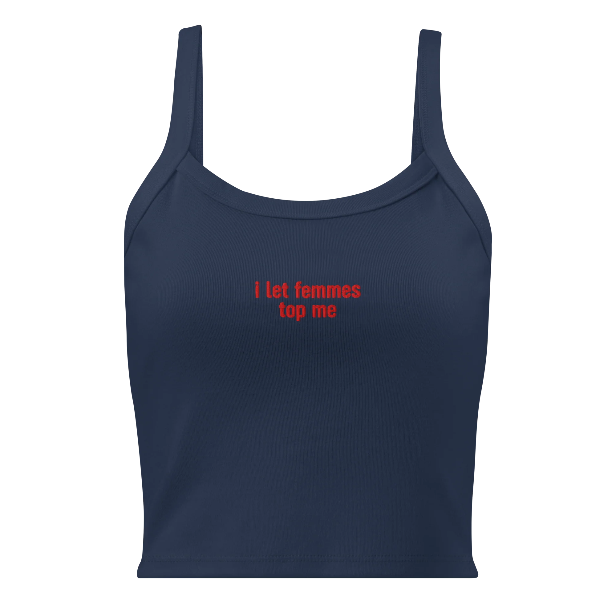 I Let Femmes Top Me Rib Embroidered Tank Top - Image 7