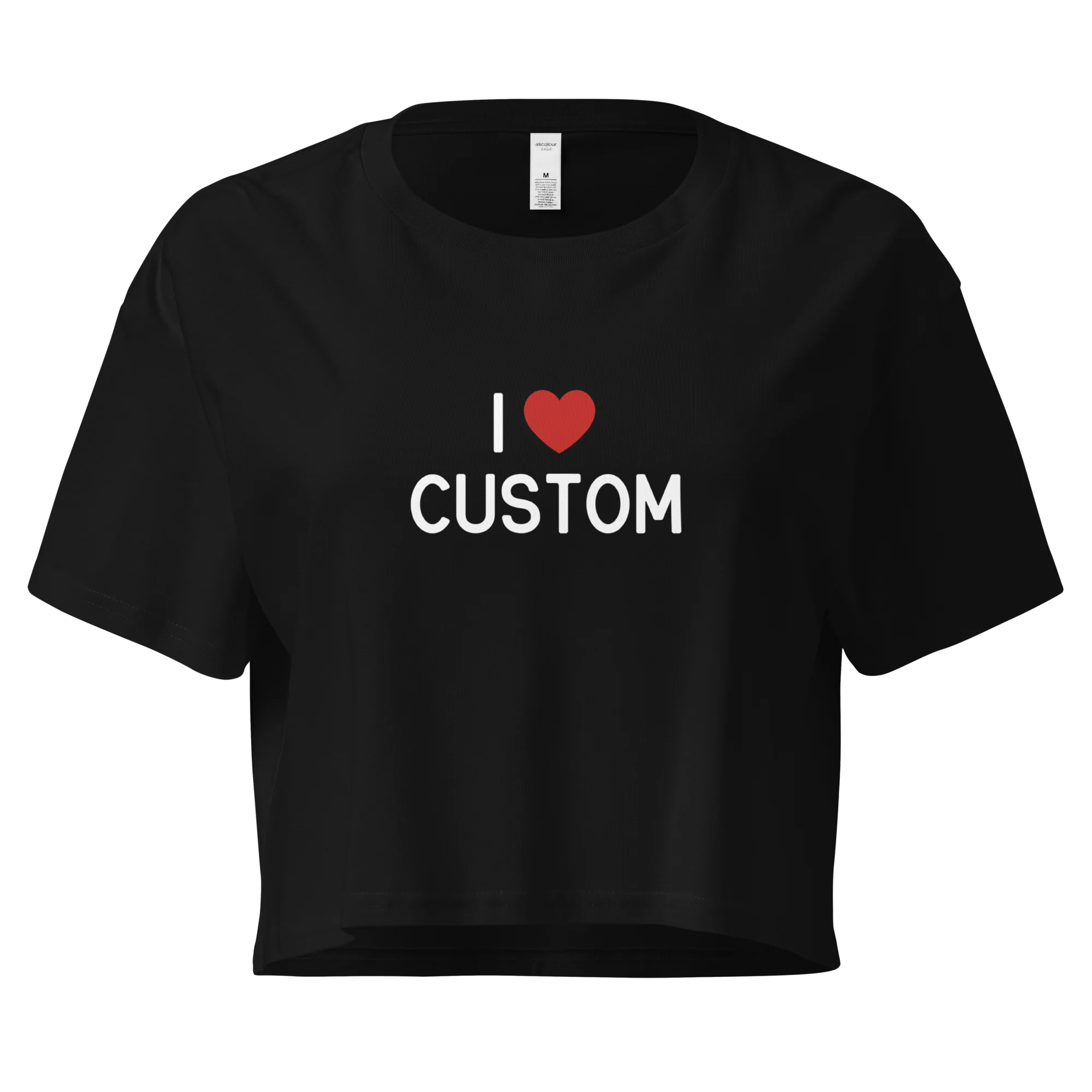 I Love (CUSTOM) Crop Tee - Image 3
