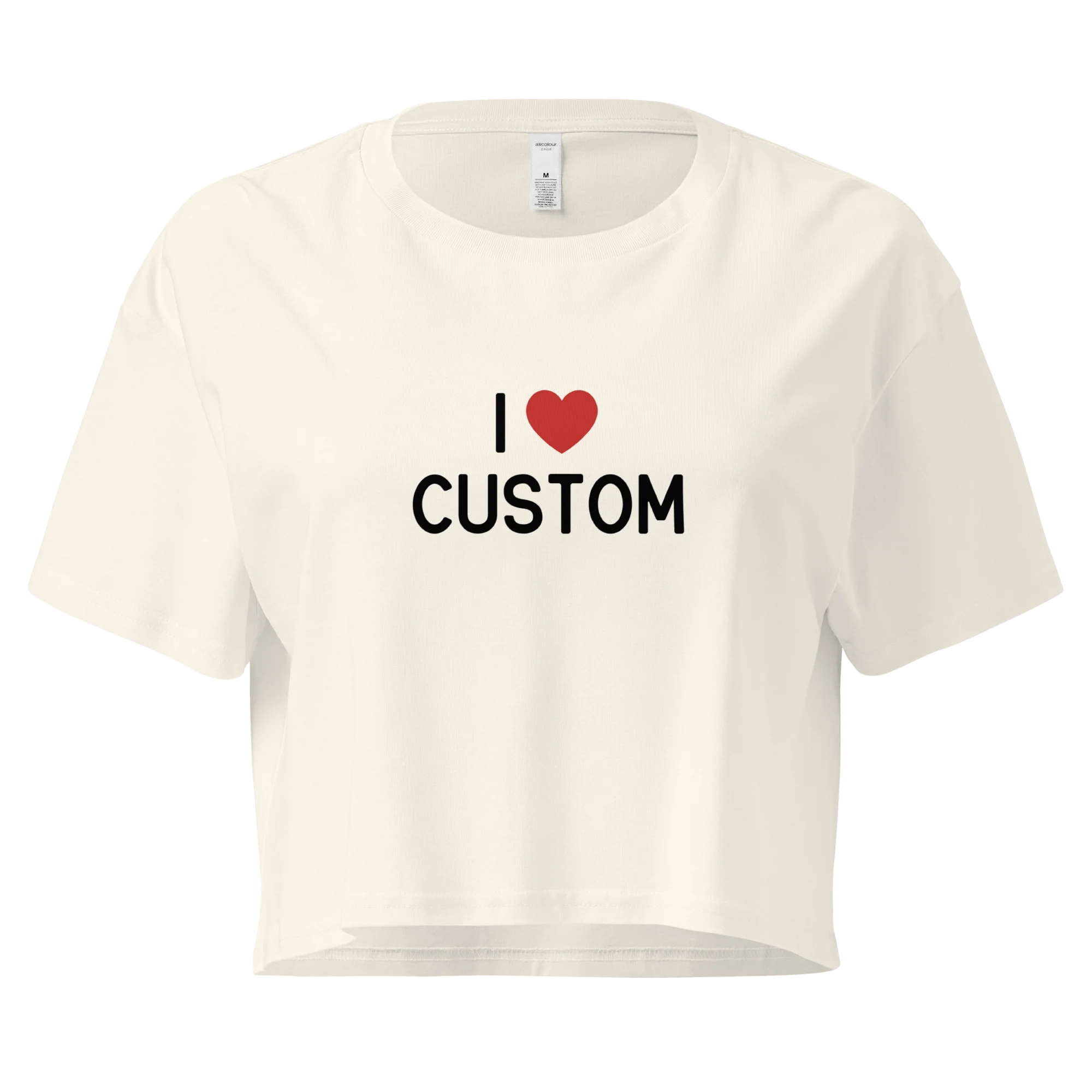 I Love (CUSTOM) Crop Tee - Image 5