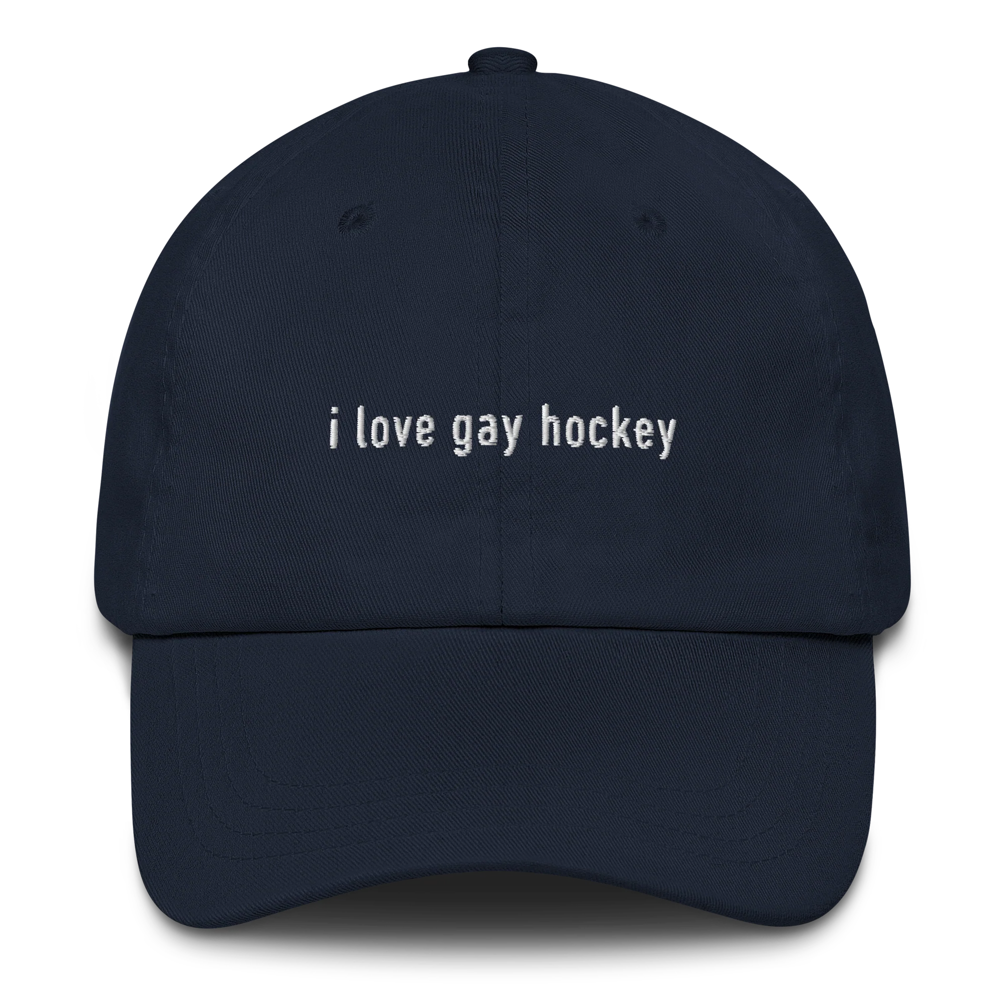 I Love Gay Hockey HR Embroidered Cap - Image 5