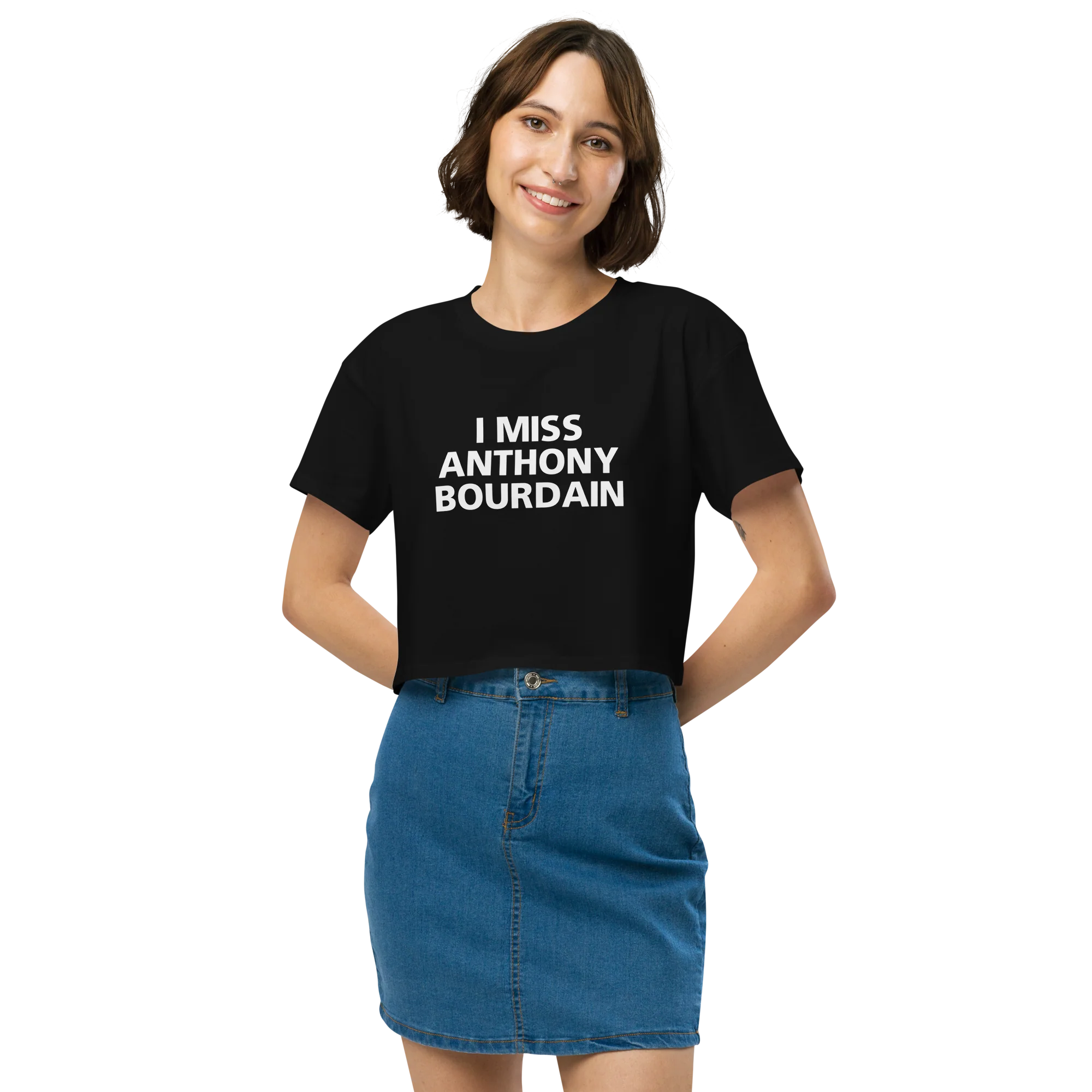 I Miss Anthony Bourdain Crop Tee - Image 2