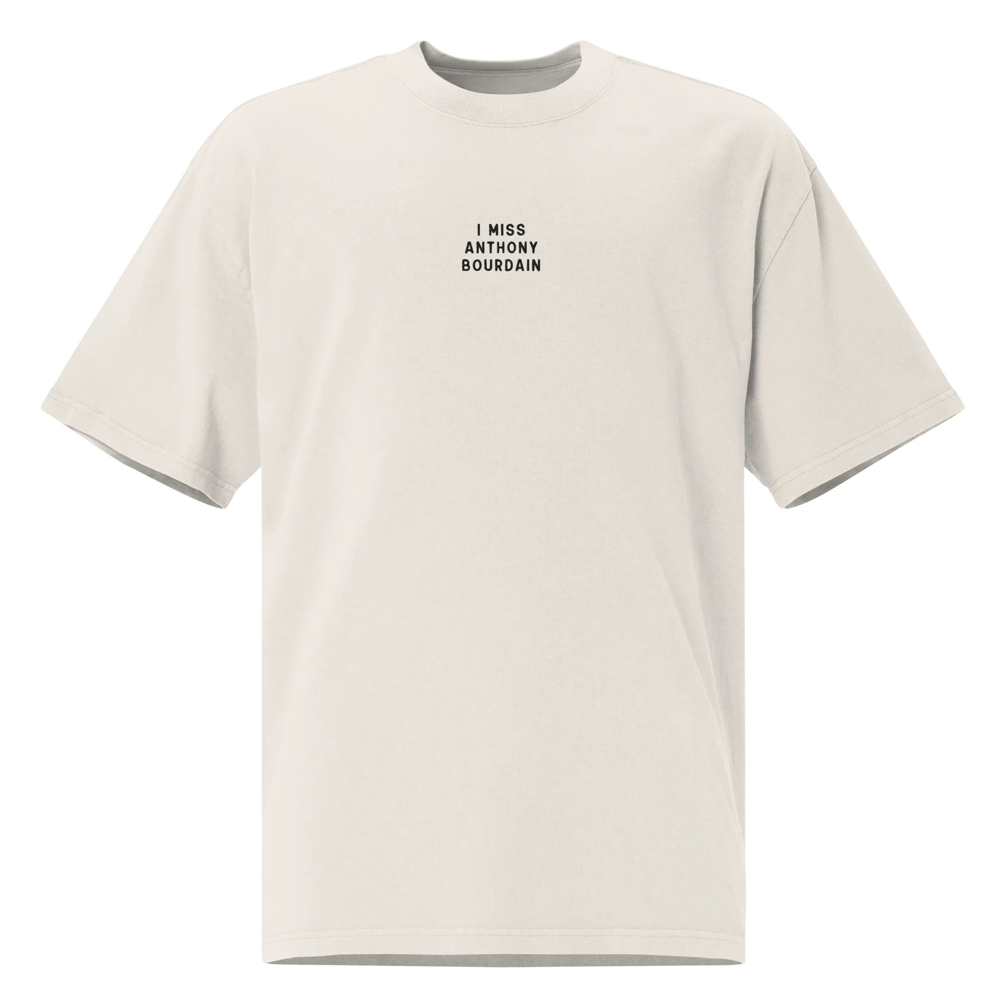 I Miss Anthony Bourdain Embroidered Oversized Faded T-Shirt - Image 7