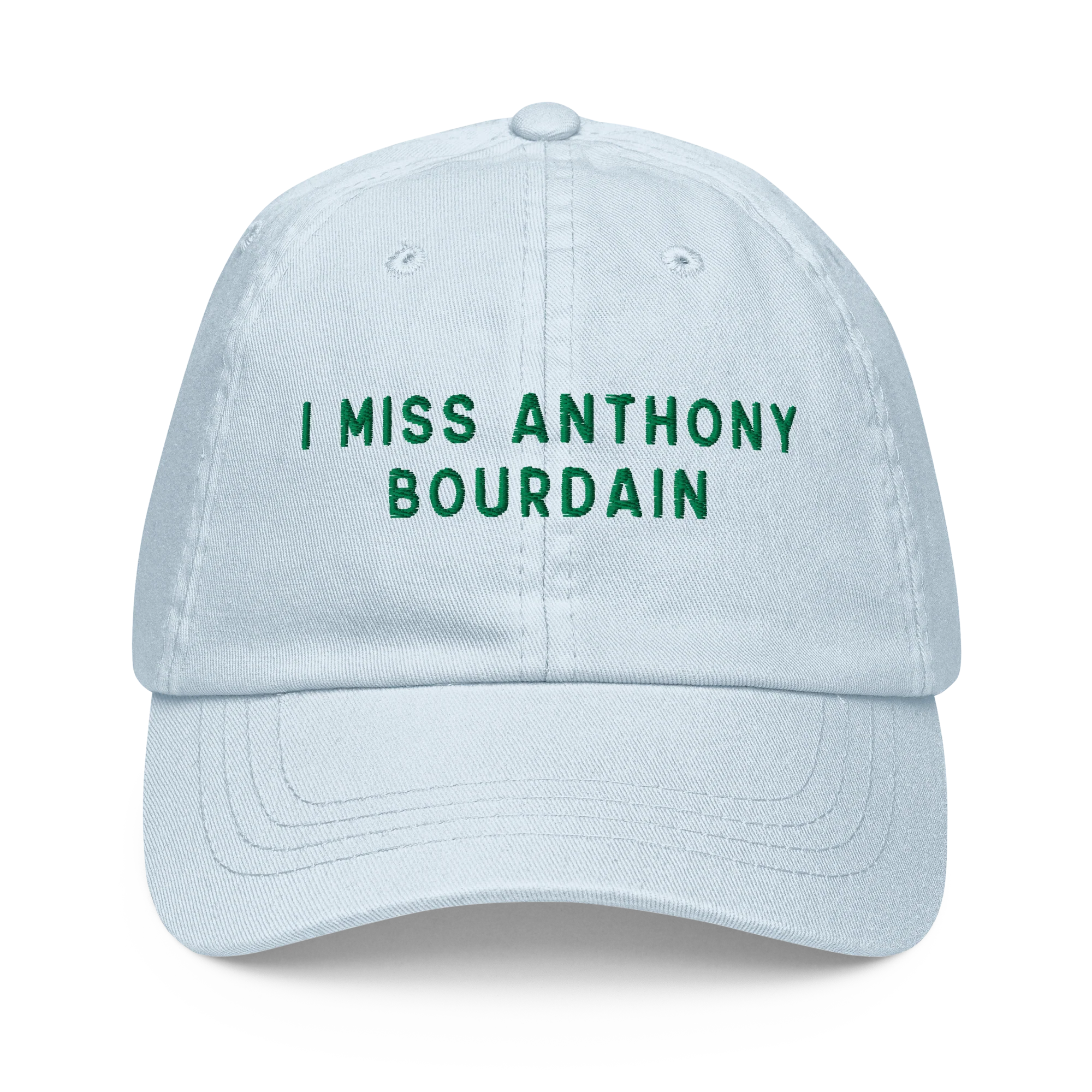I Miss Anthony Bourdain Embroidered Pastel Baseball Cap