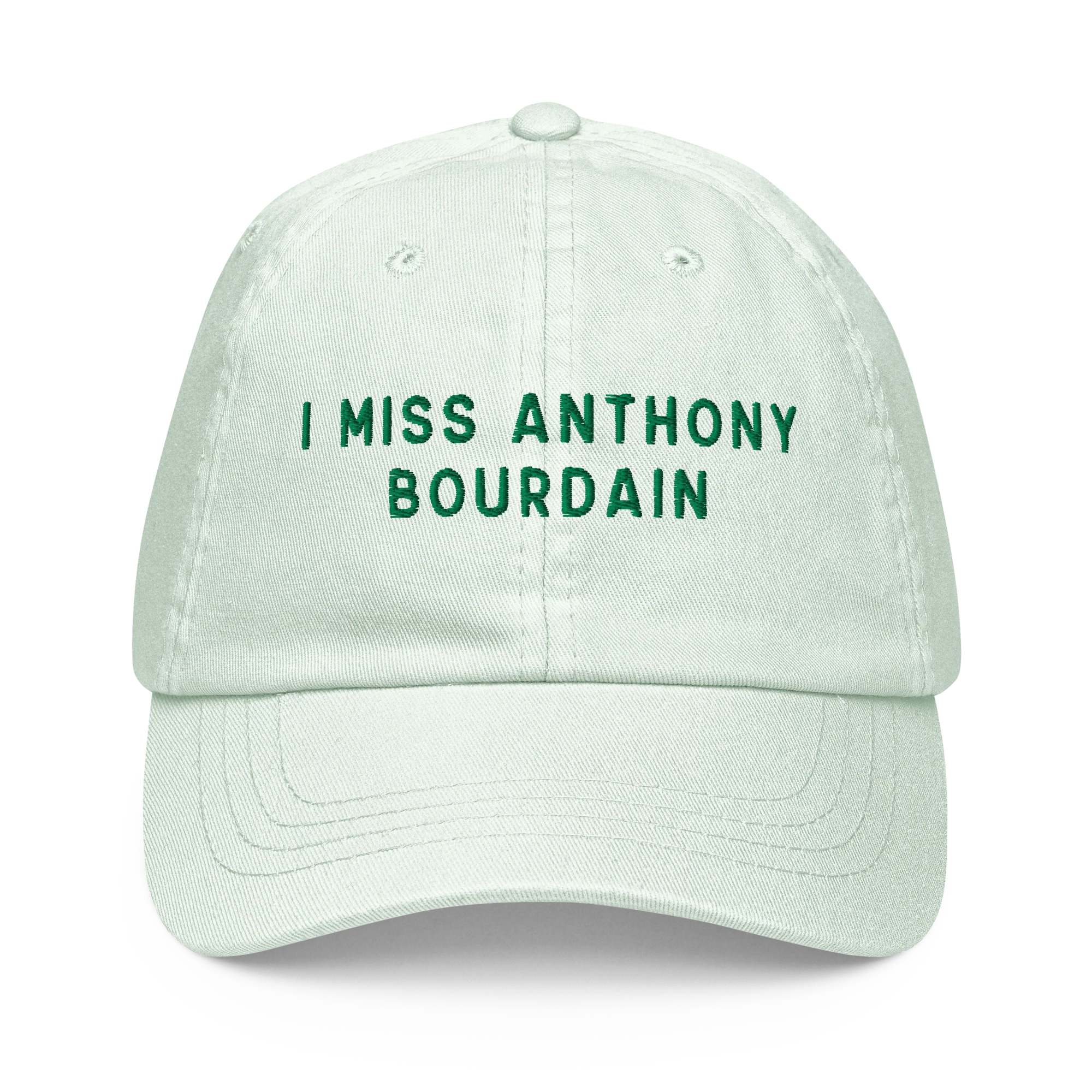 I Miss Anthony Bourdain Embroidered Pastel Baseball Cap - Image 3