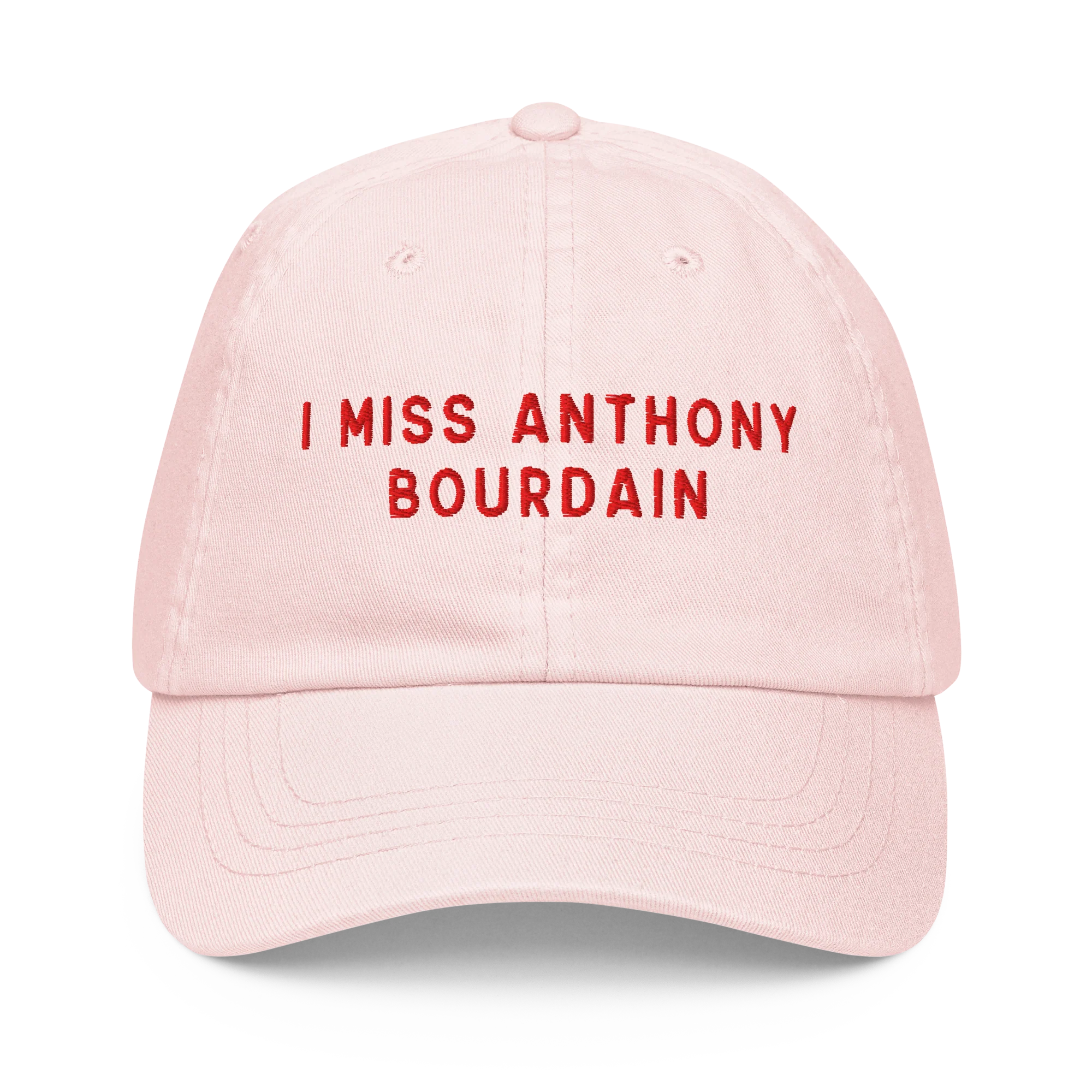 I Miss Anthony Bourdain Embroidered Pastel Baseball Cap - Image 4
