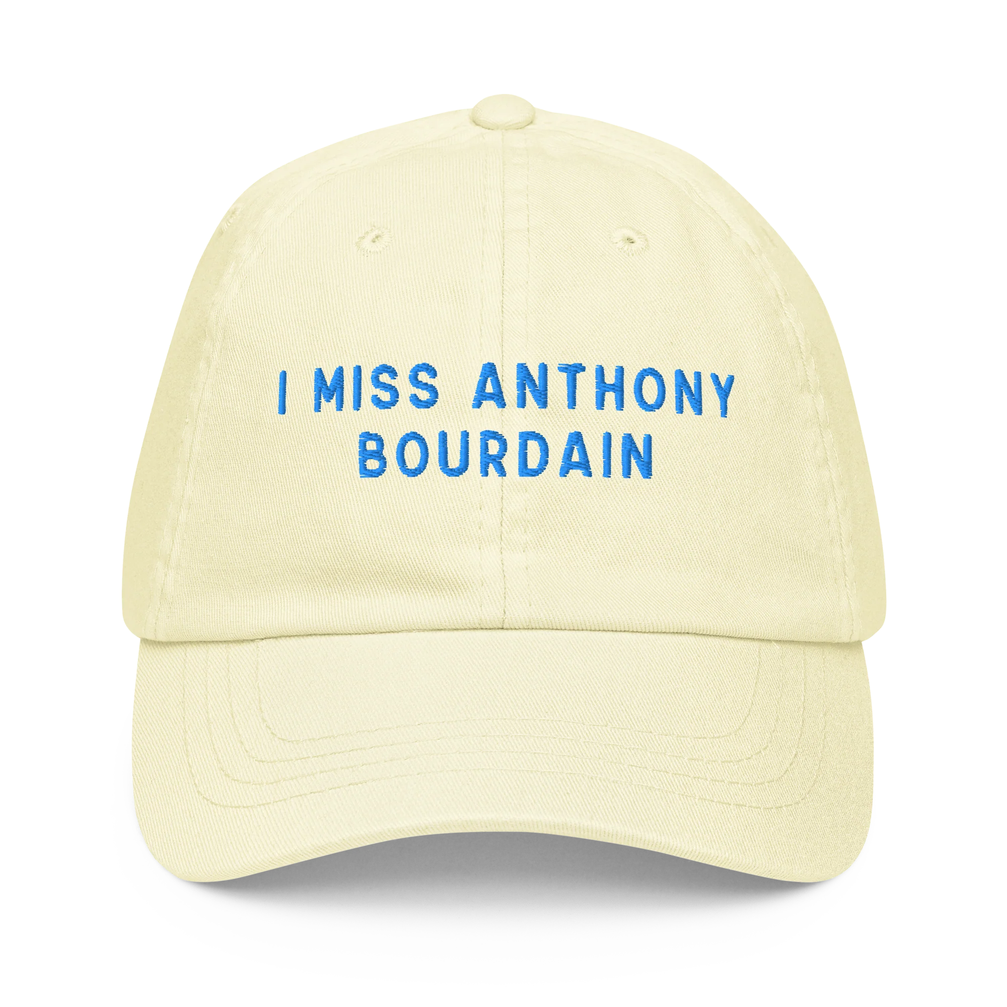 I Miss Anthony Bourdain Embroidered Pastel Baseball Cap - Image 5