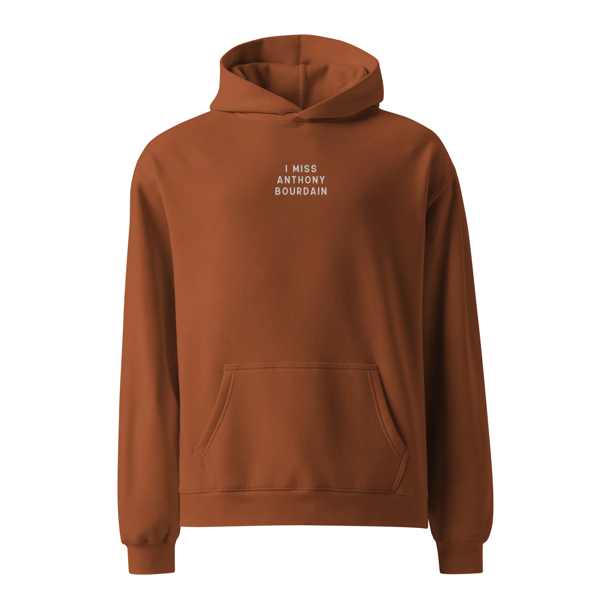 I Miss Anthony Bourdain Embroidered Premium Oversized Hoodie - Image 7