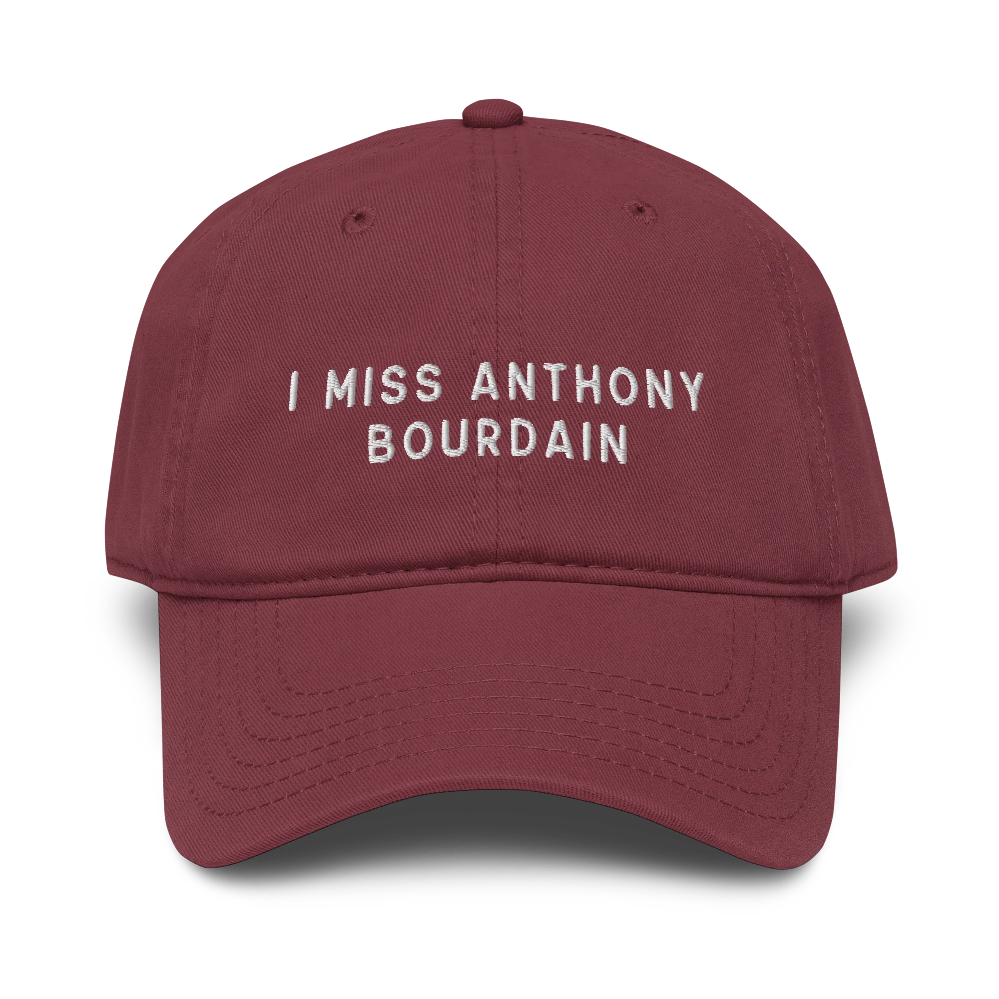 I Miss Anthony Bourdain Embroidered Vintage Wash Baseball Cap - Image 2