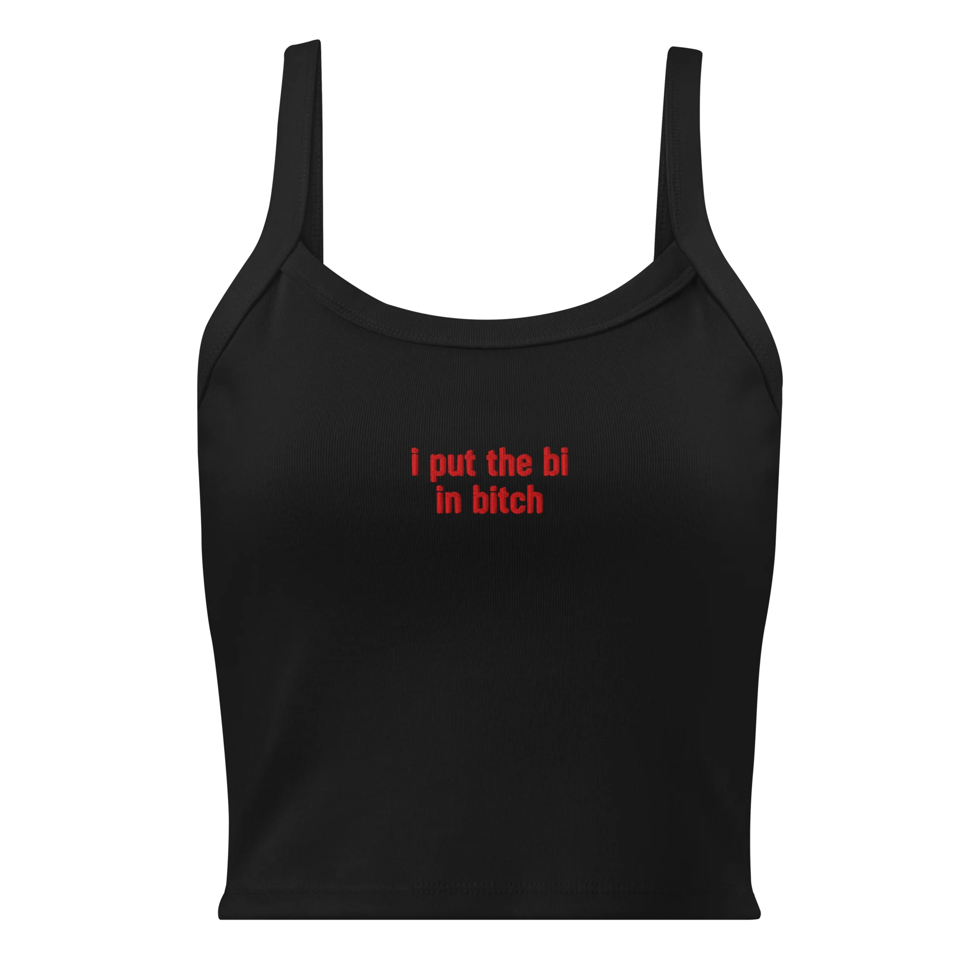 I Put the Bi in Bitch Rib Embroidered Tank Top - Image 6