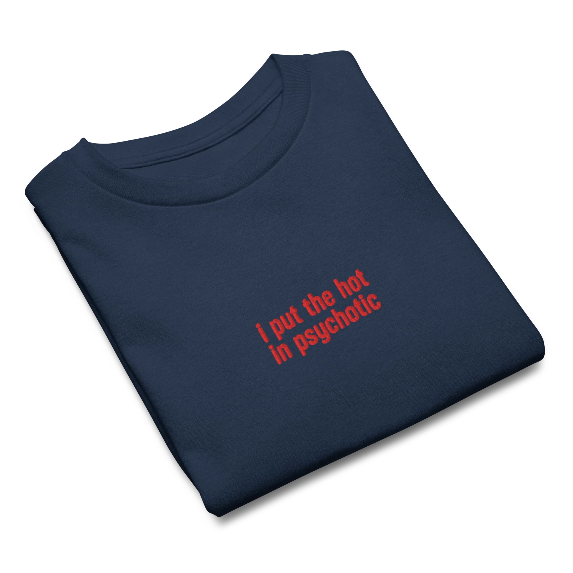 I Put the Hot in Psychotic Embroidered Baby Tee - Image 9