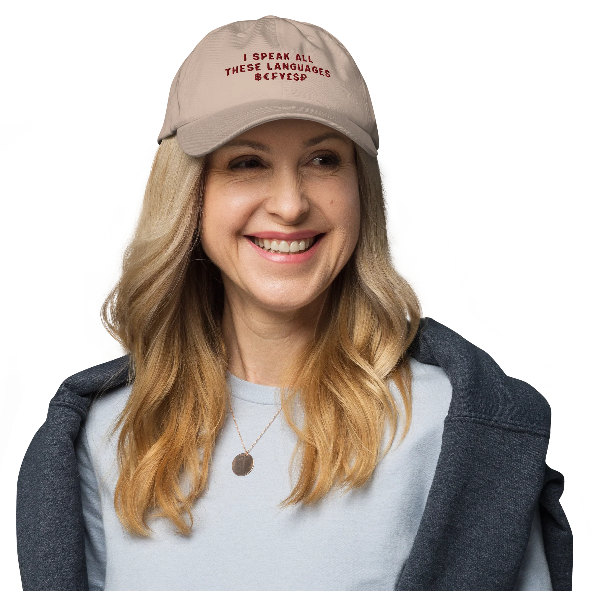 I Speak All These Languages ฿€₣¥£$₽ Embroidered Cap - Image 2