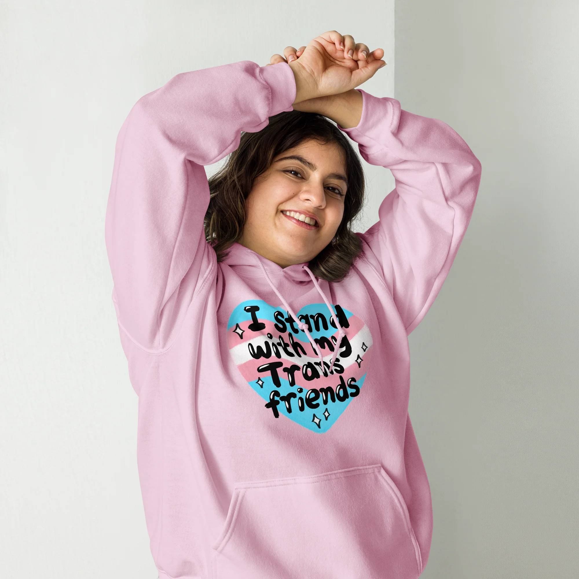 I Stand With My Trans Friends Pride Hoodie - Image 6