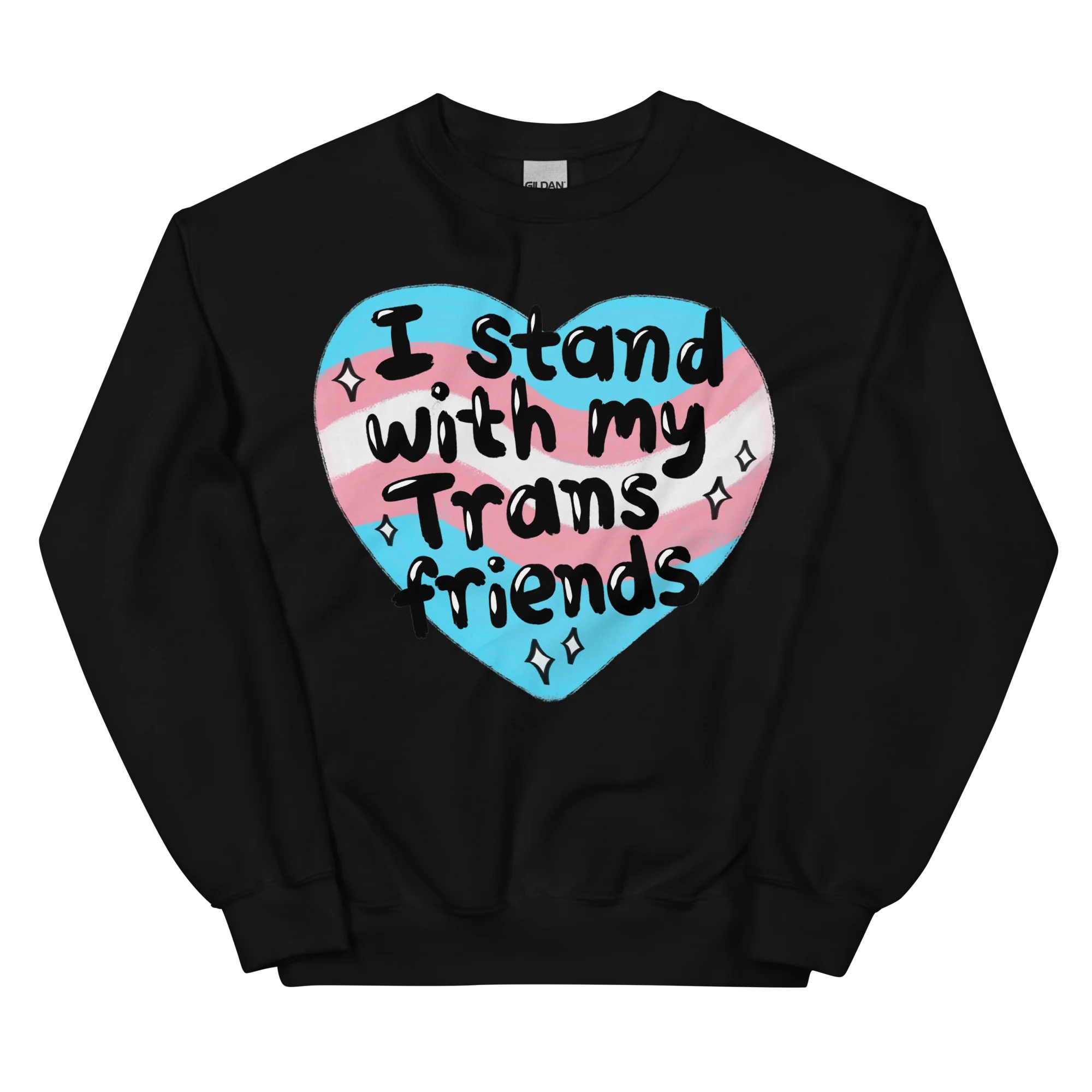 I Stand With My Trans Friends Pride Sweatshirt - Image 11