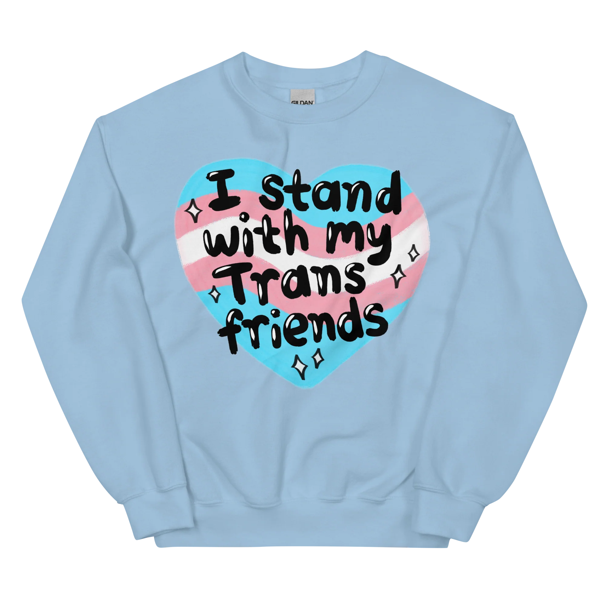 I Stand With My Trans Friends Pride Sweatshirt - Image 12