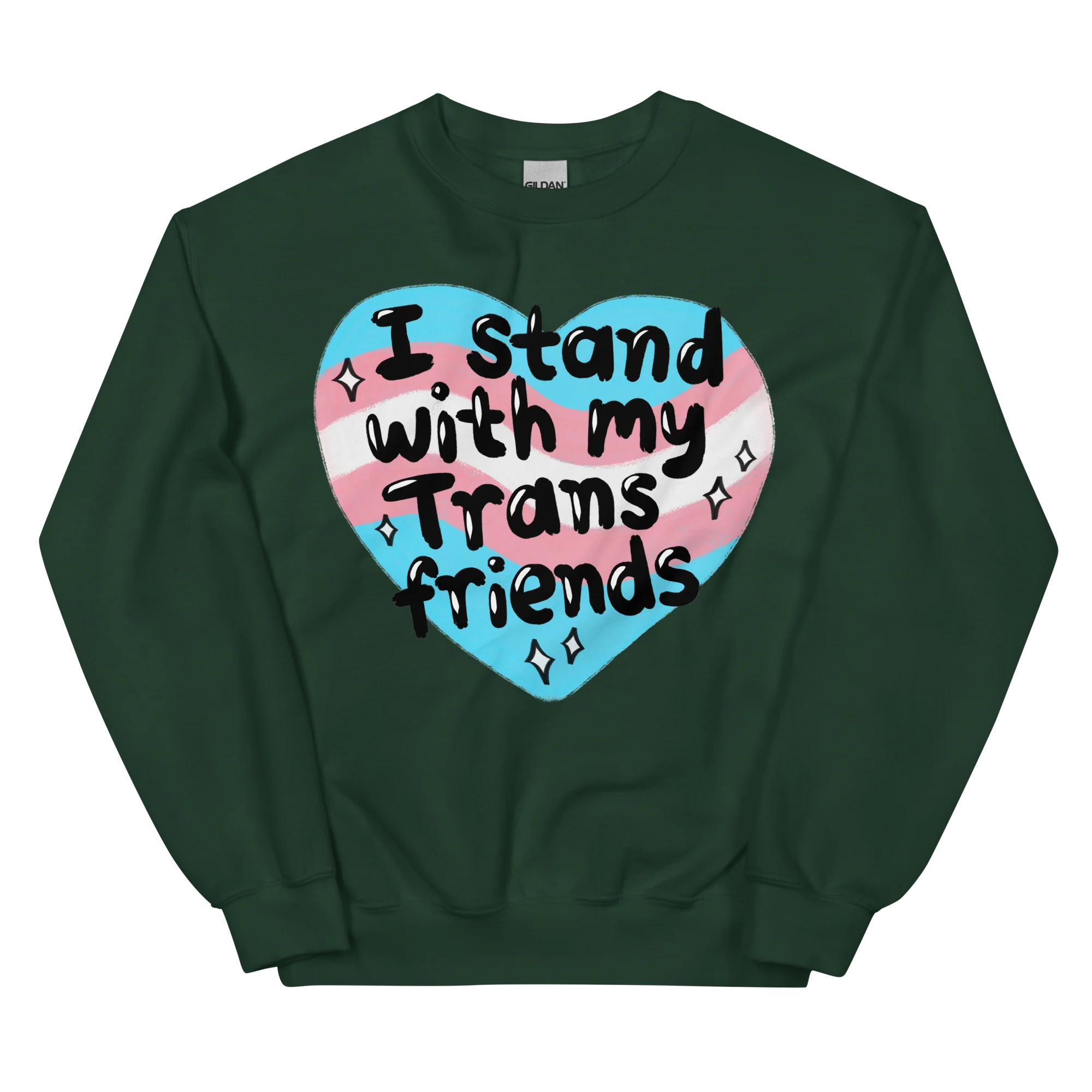 I Stand With My Trans Friends Pride Sweatshirt - Image 5