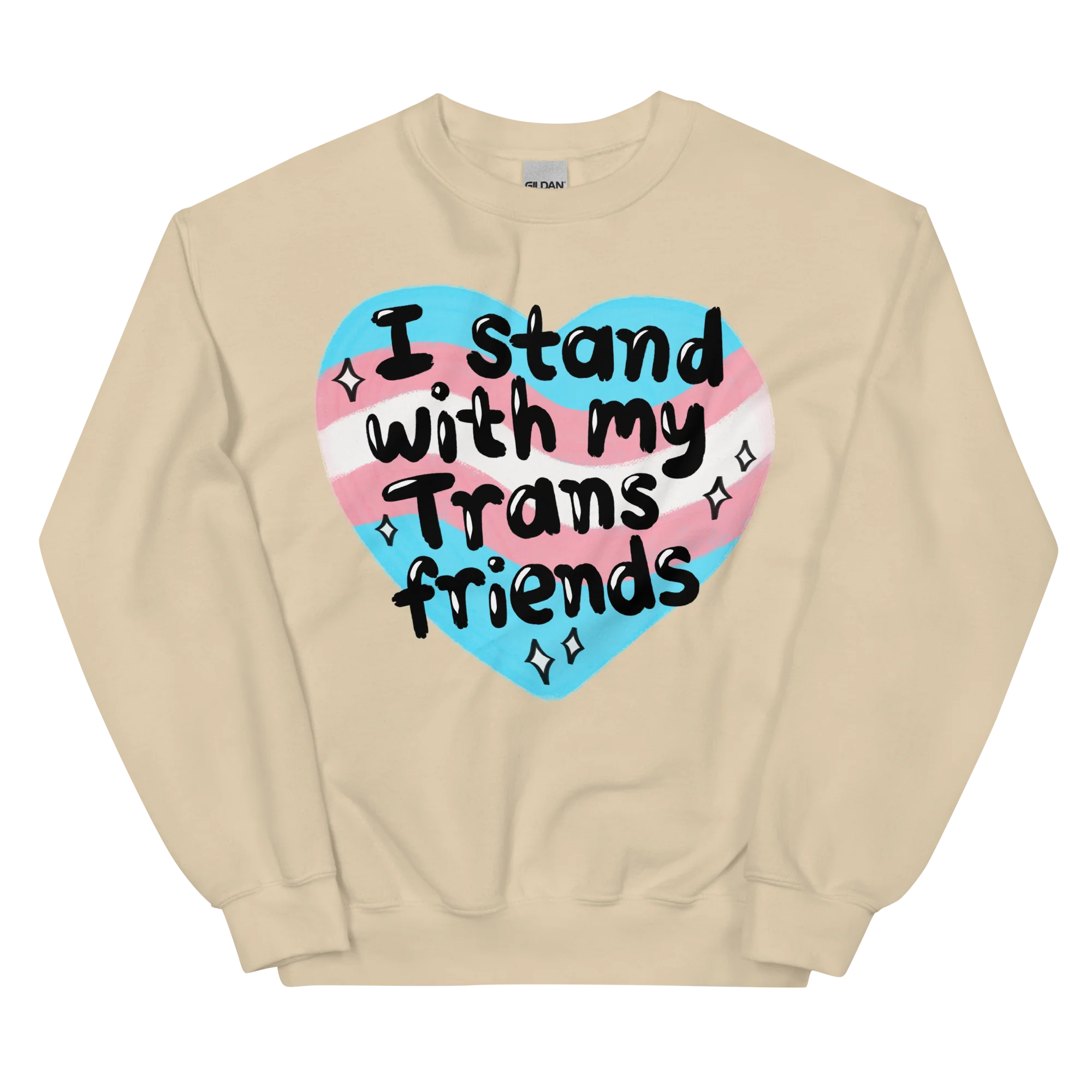 I Stand With My Trans Friends Pride Sweatshirt - Image 8
