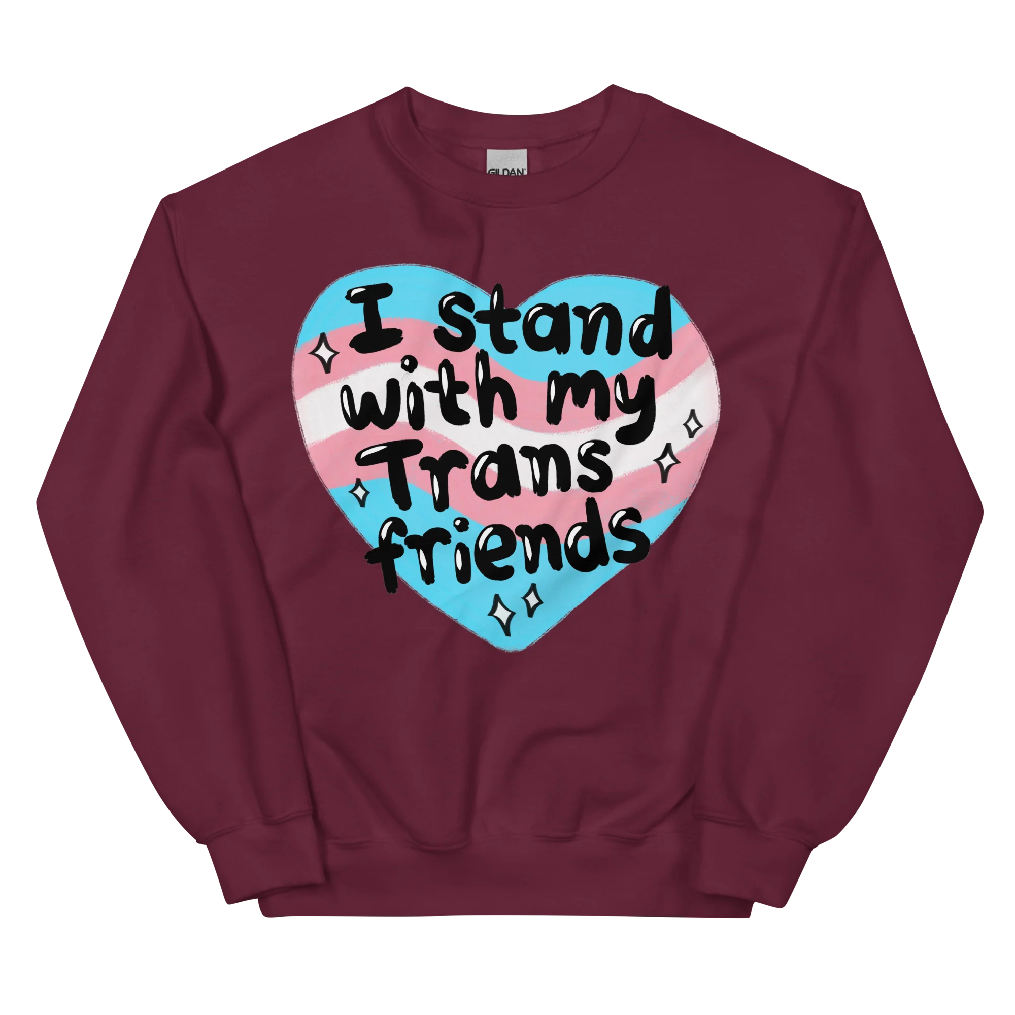 I Stand With My Trans Friends Pride Sweatshirt - Image 9