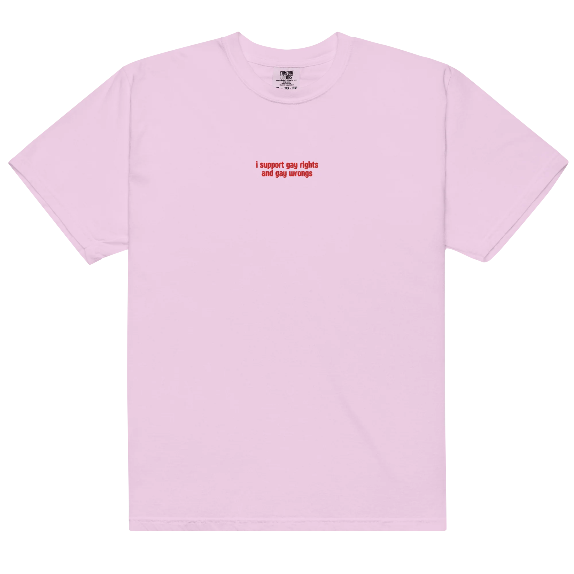 I Support Gay Rights and Wrongs Embroidered Classic T-Shirt - Image 4