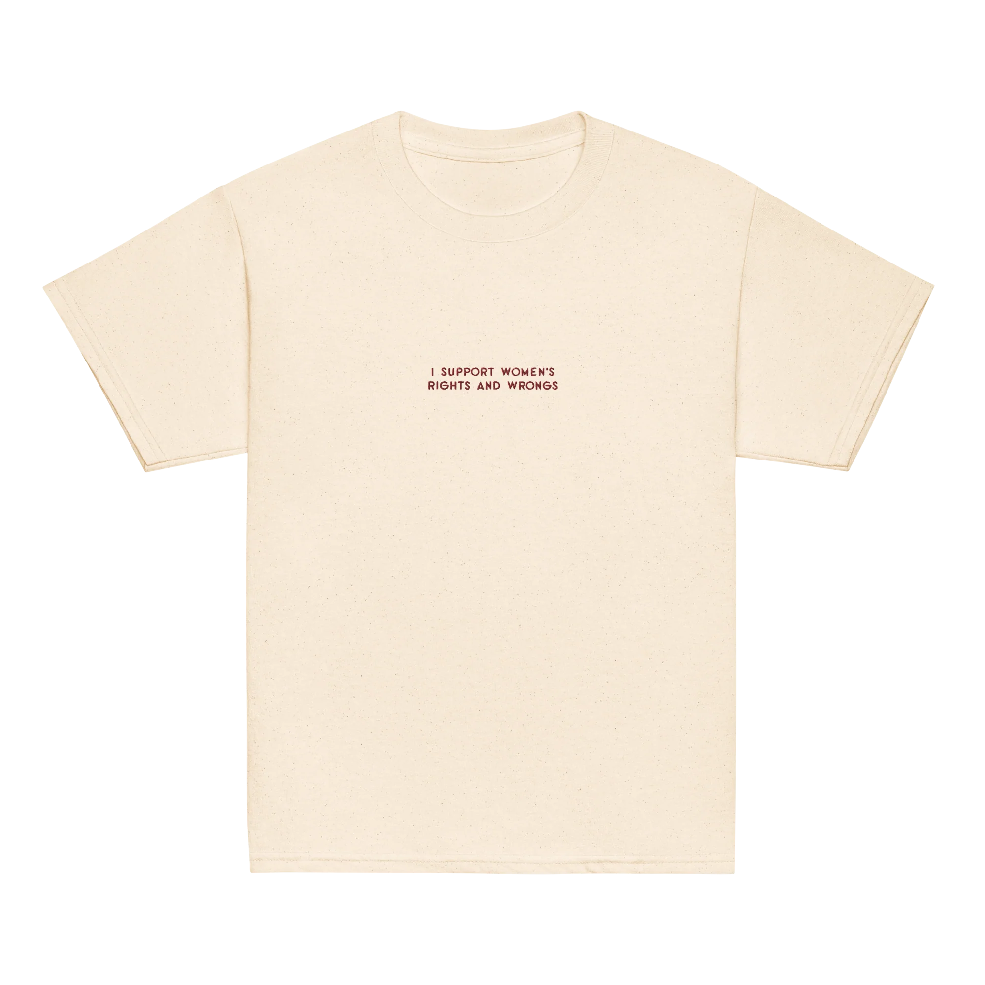 I Support Women's Rights and Wrongs Feminist Embroidered Baby Tee - Image 8