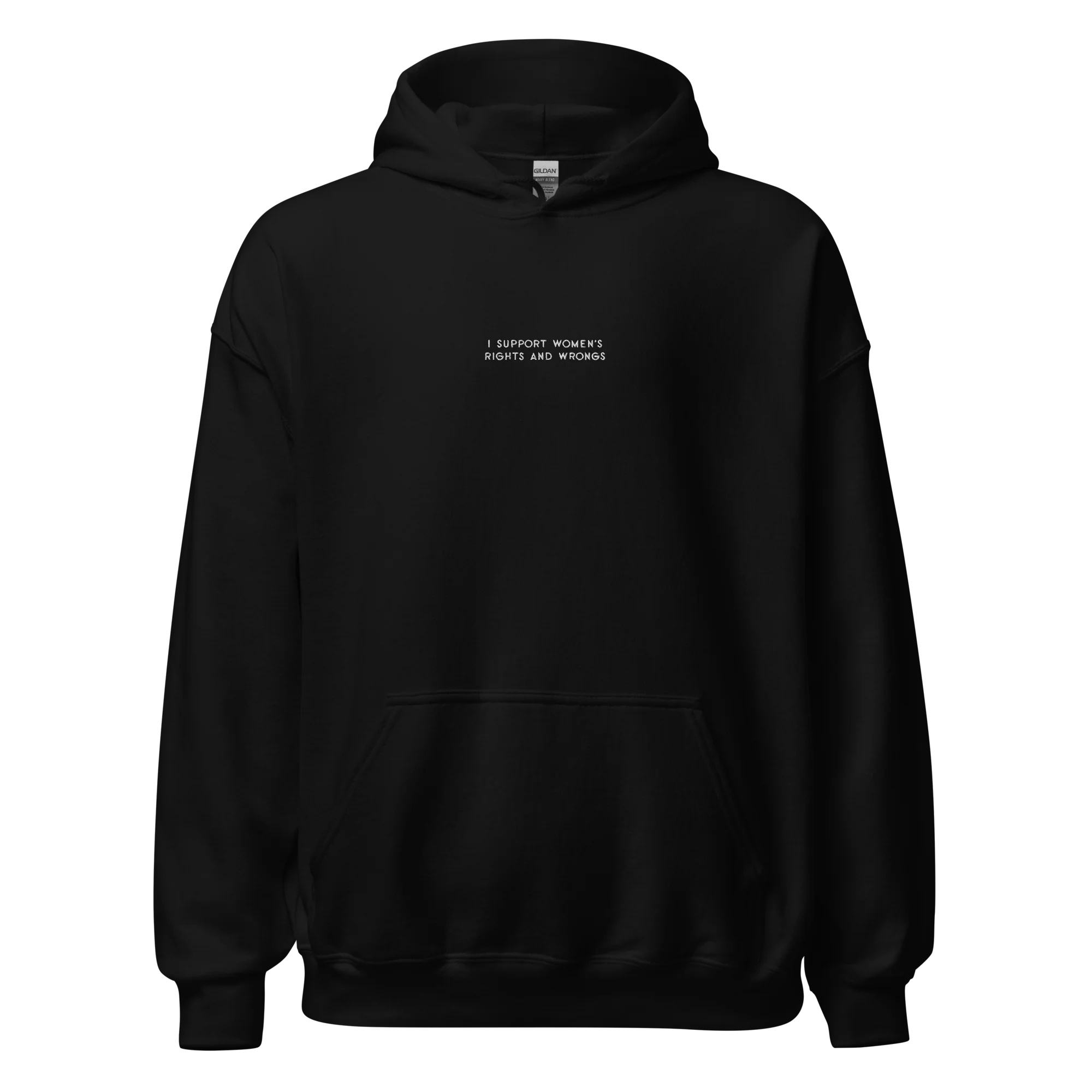 I Support Women's Rights and Wrongs Feminist Embroidered Hoodie - Image 9