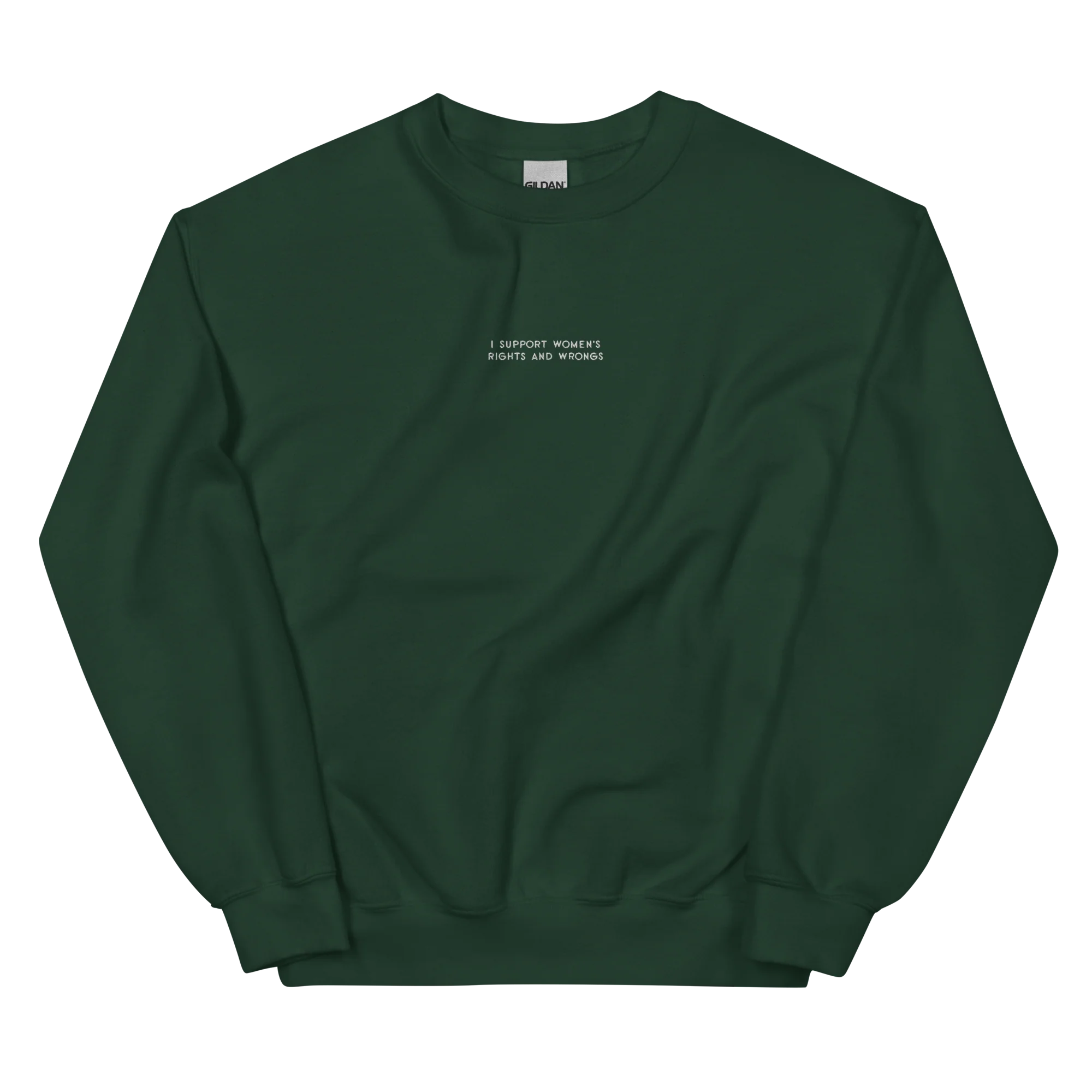 I Support Women's Rights and Wrongs Feminist Embroidered Sweatshirt - Image 10