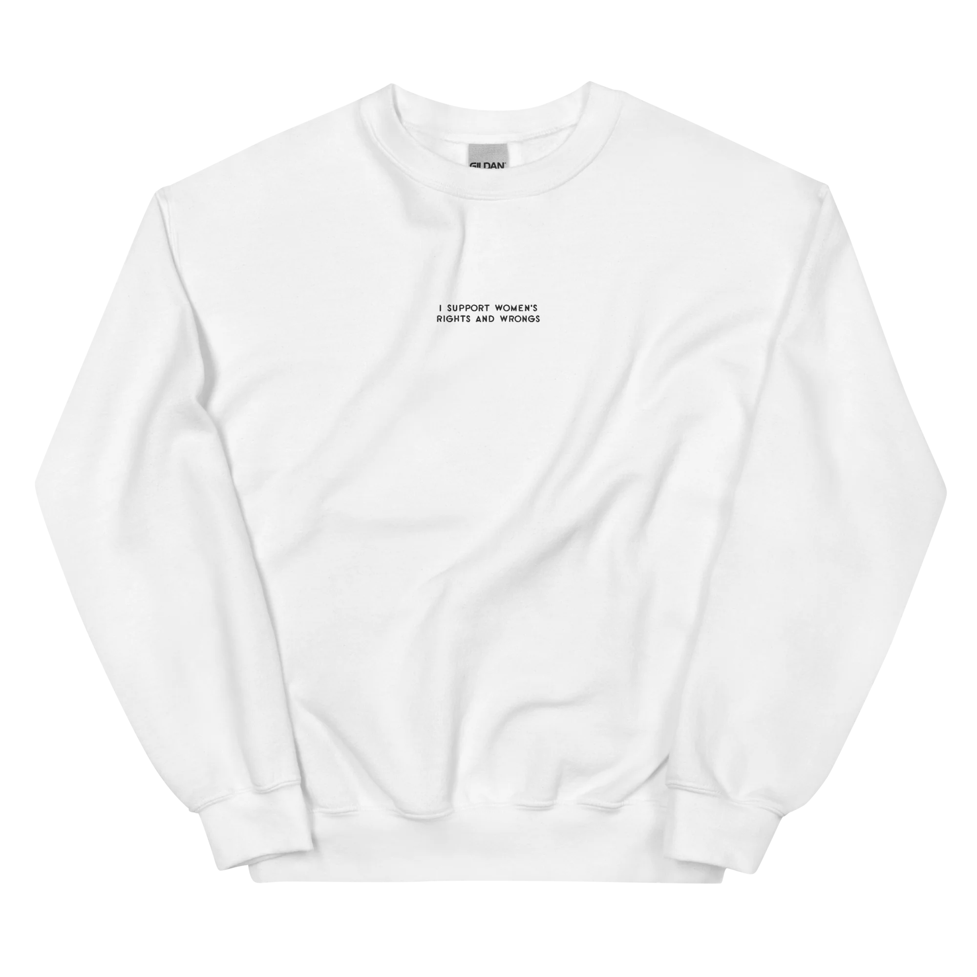 I Support Women's Rights and Wrongs Feminist Embroidered Sweatshirt - Image 8