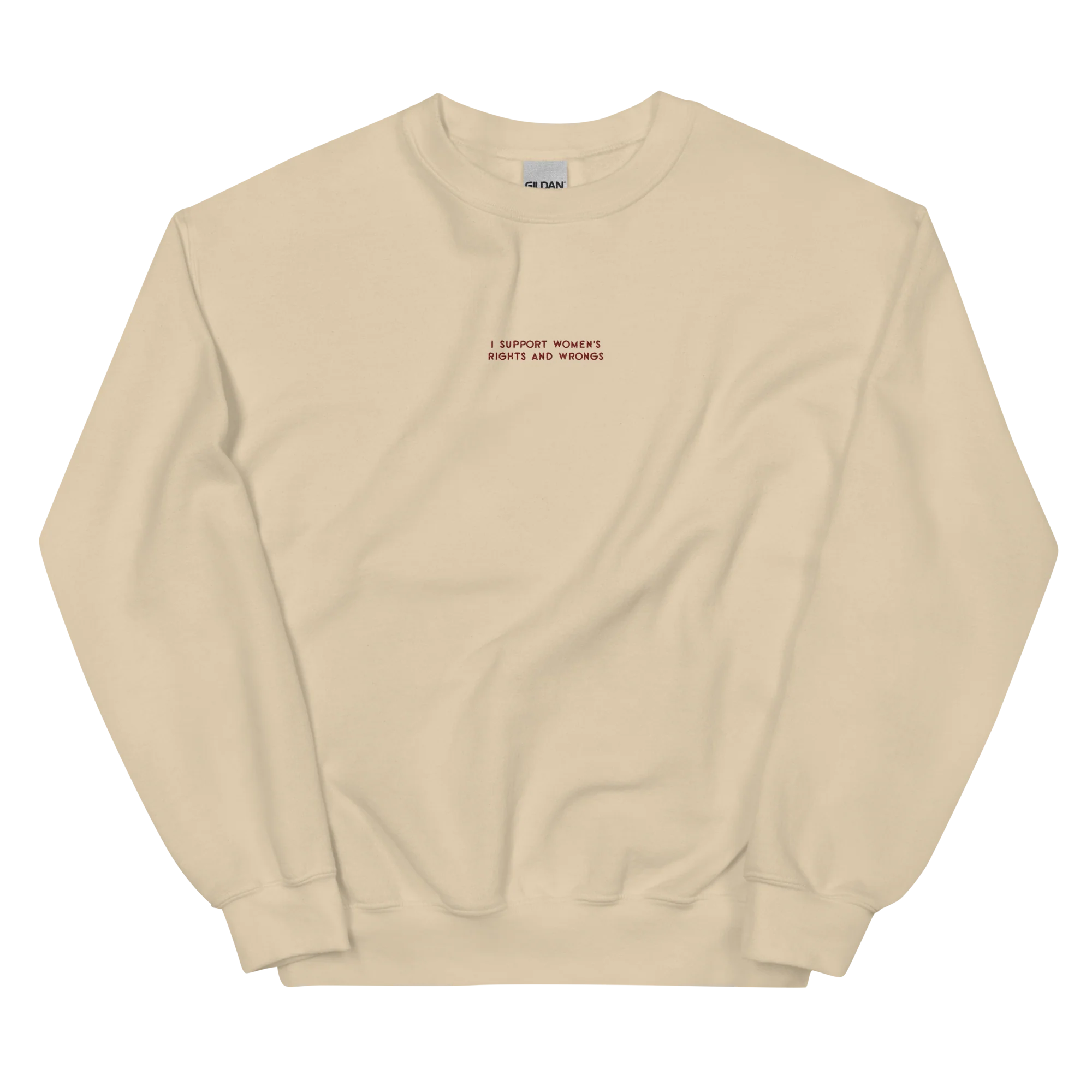 I Support Women's Rights and Wrongs Feminist Embroidered Sweatshirt - Image 9