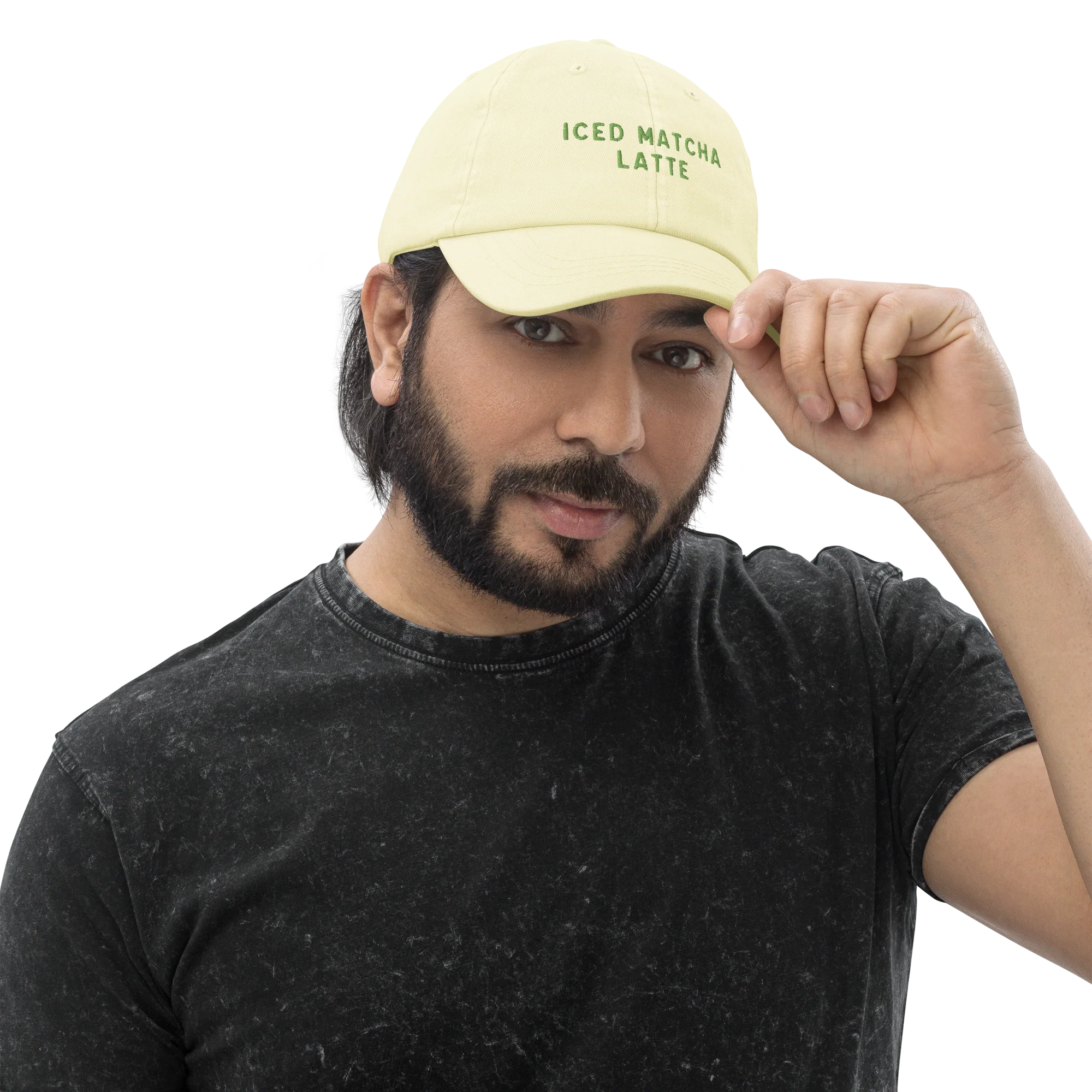 Iced Matcha Latte Embroidered Pastel Baseball Cap - Image 7