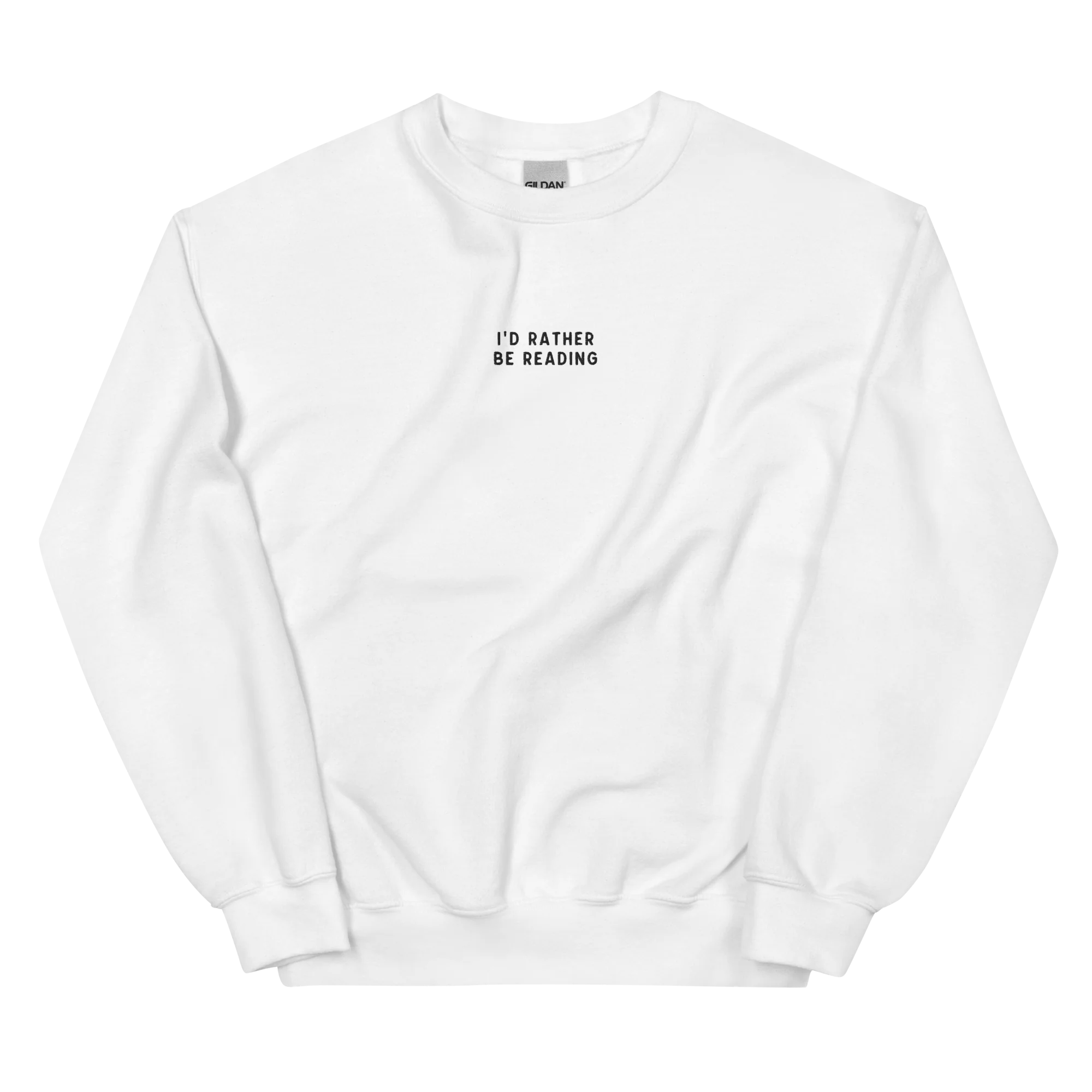 I'd Rather Be Reading Embroidered Sweatshirt - Image 4