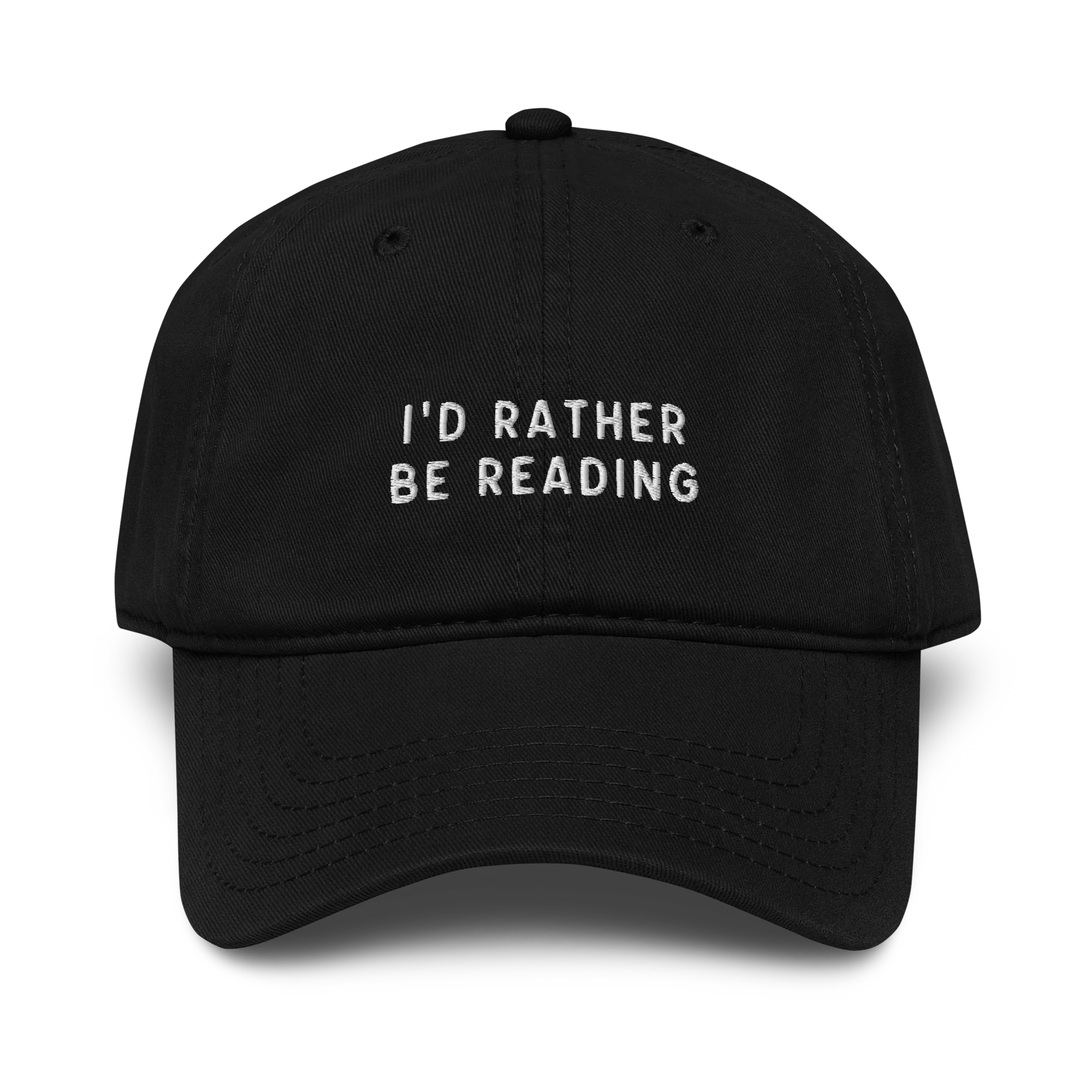 I'd Rather Be Reading Embroidered Vintage Wash Baseball Cap