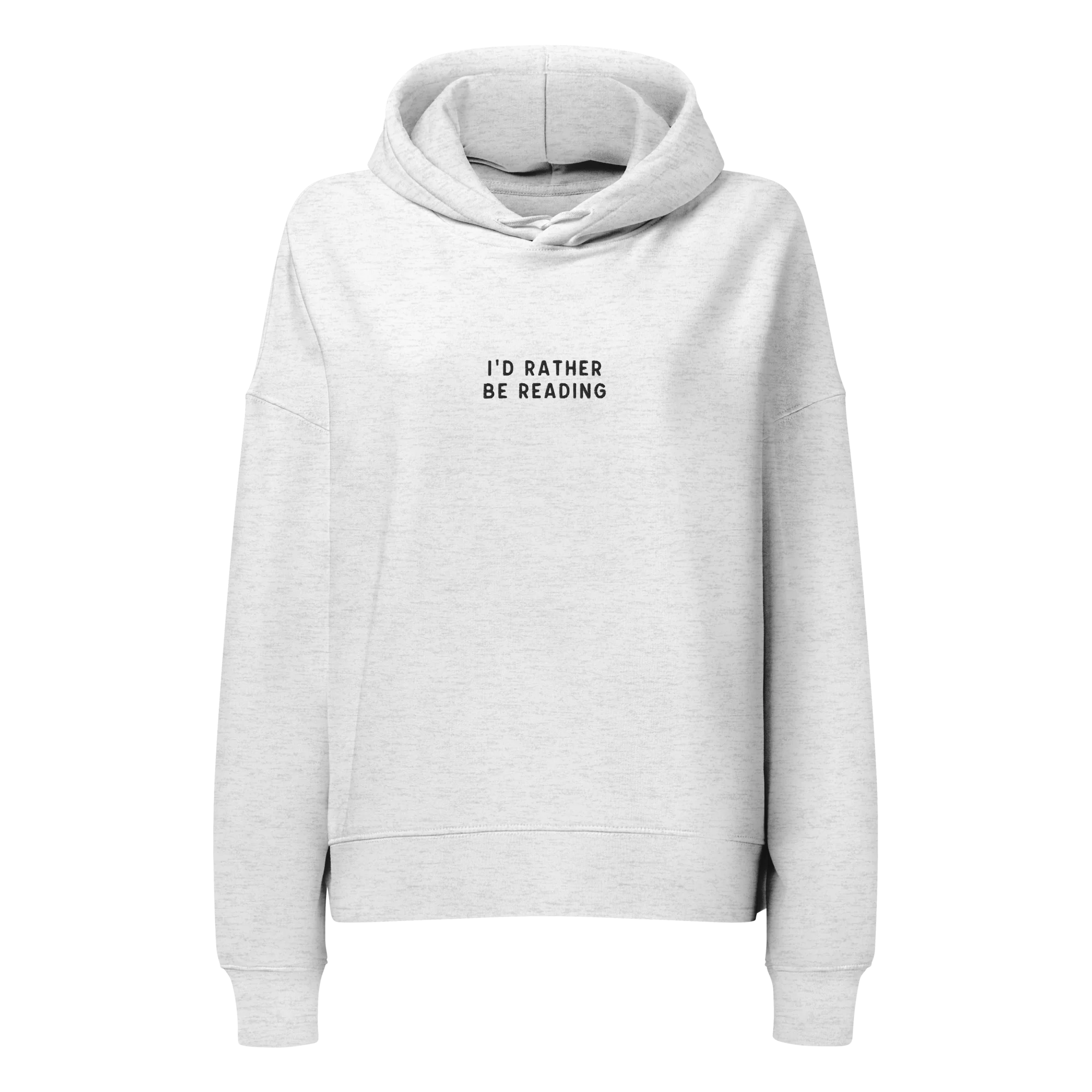 I'd Rather Be Reading Embroidered Women’s Organic Hoodie - Image 7