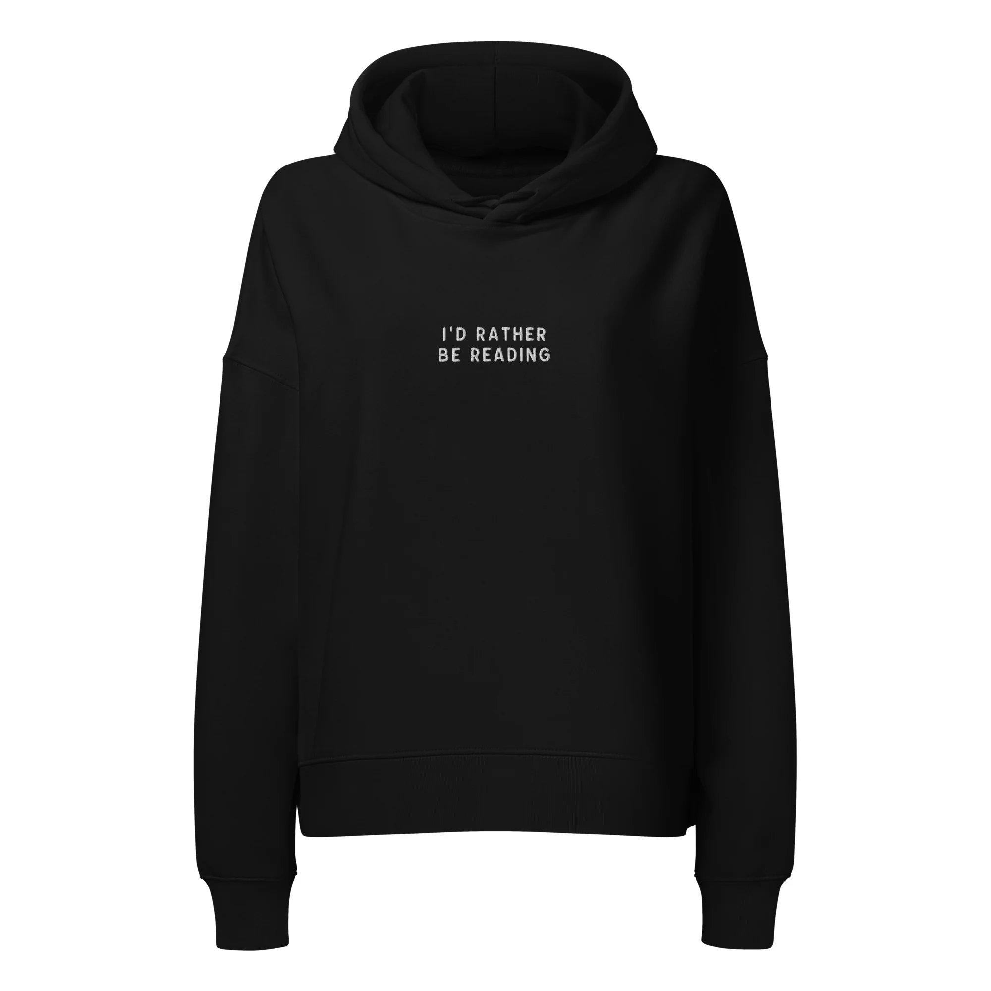 I'd Rather Be Reading Embroidered Women’s Organic Hoodie - Image 9