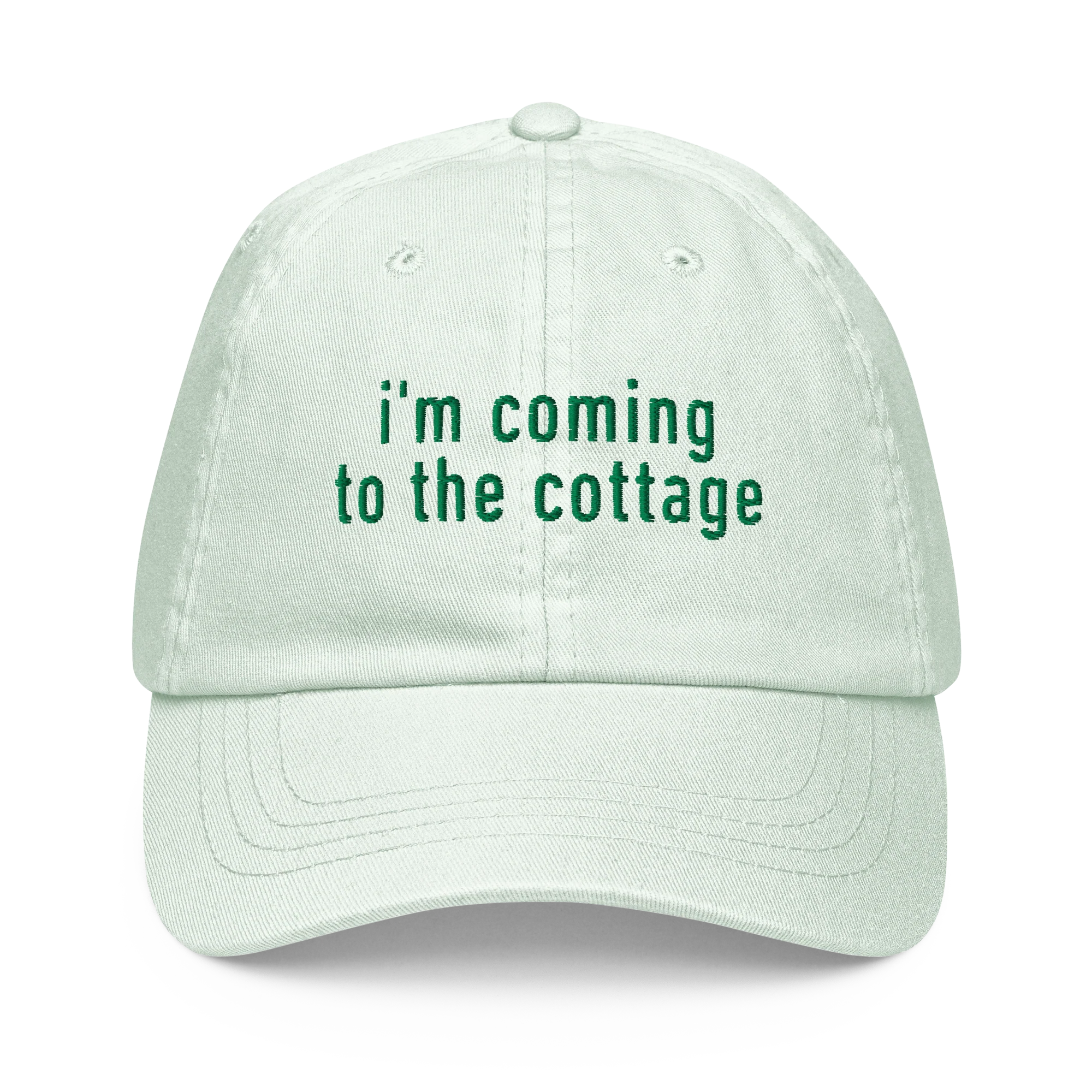 I'm Coming to the Cottage HR Embroidered Pastel Baseball Cap - Image 5