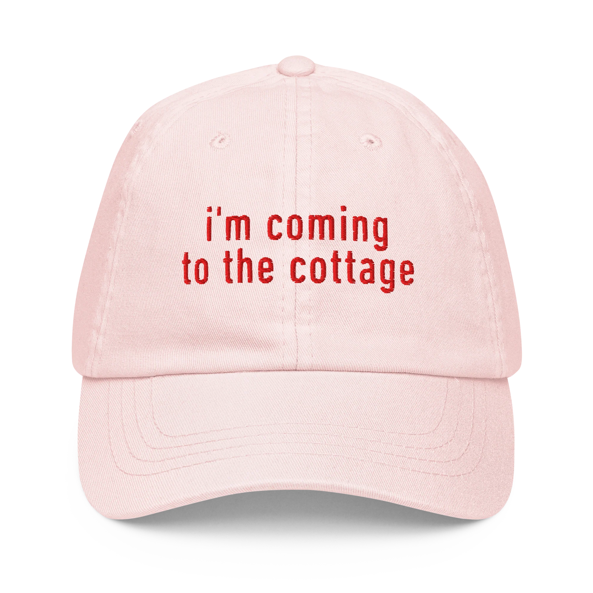 I'm Coming to the Cottage HR Embroidered Pastel Baseball Cap - Image 6
