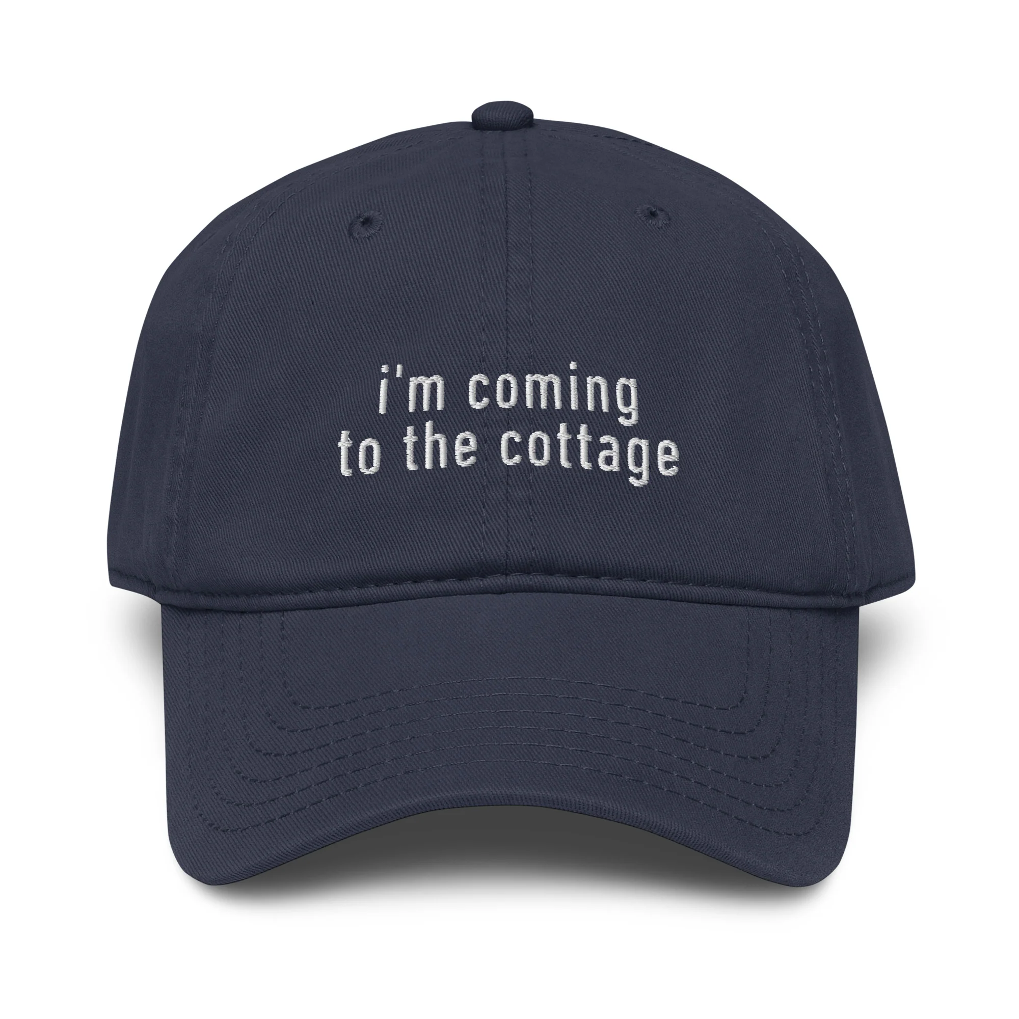 I'm Coming to the Cottage HR Embroidered Vintage Wash Baseball Cap - Image 4