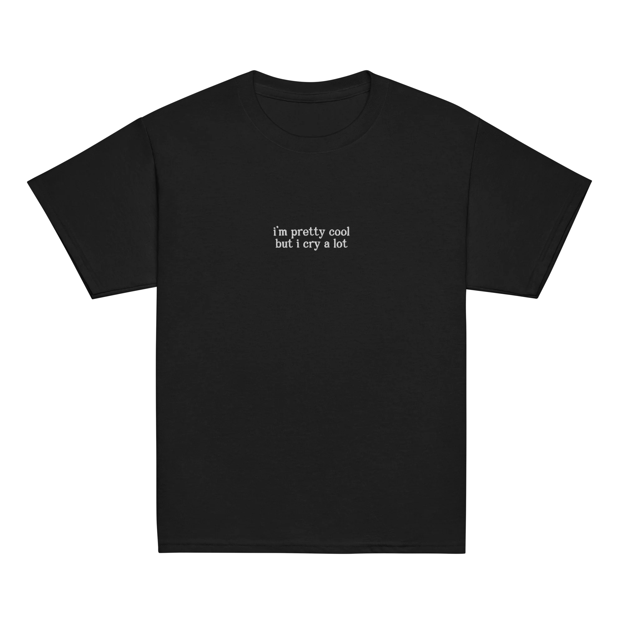 I'm Pretty Cool But I Cry a Lot Embroidered Baby Tee - Image 5