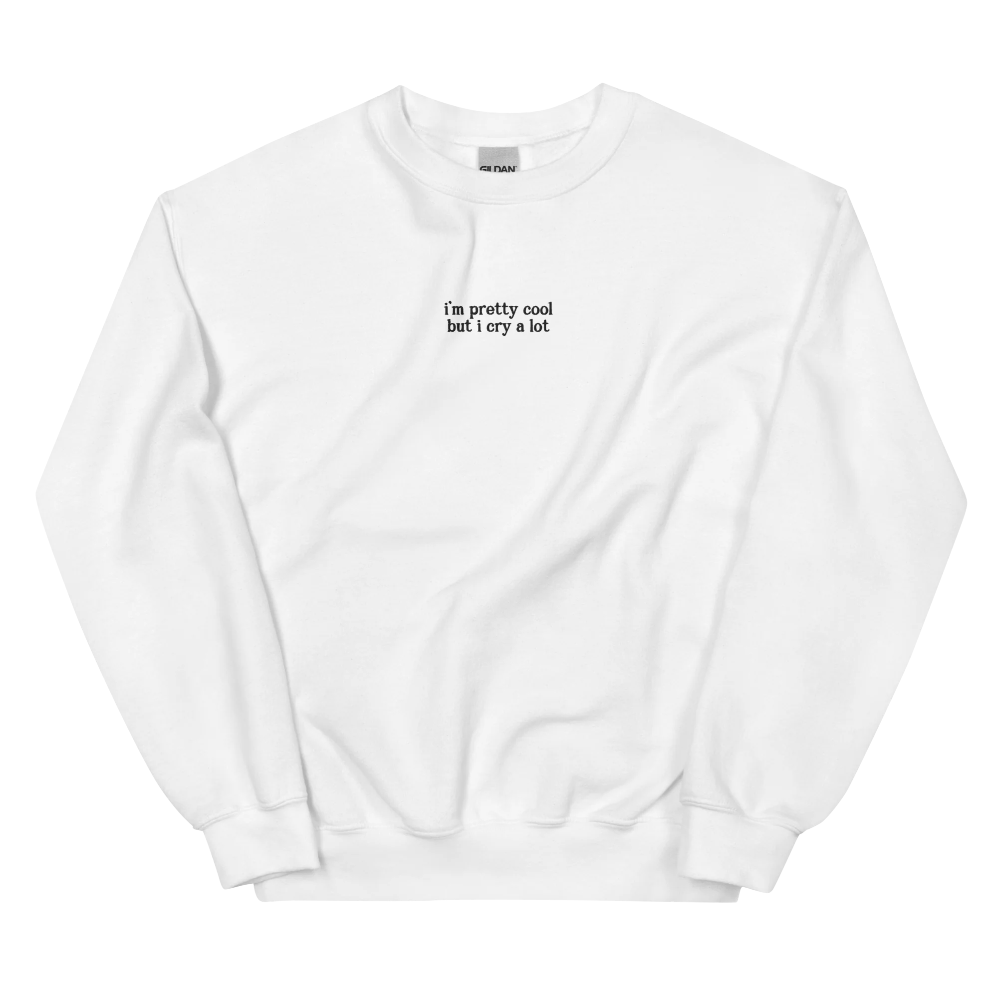 I'm Pretty Cool But I Cry a Lot Embroidered Sweatshirt - Image 4