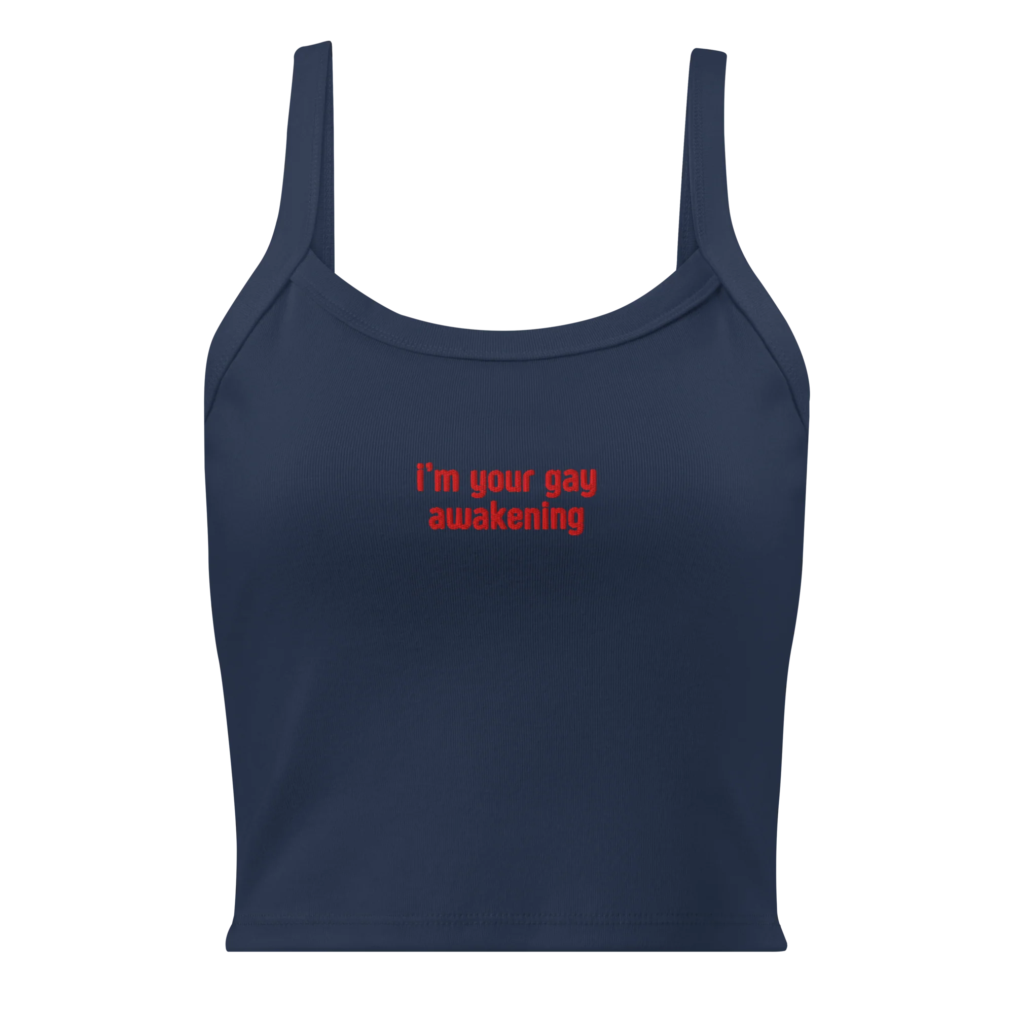 I'm Your Gay Awakening Rib Embroidered Tank Top - Image 3