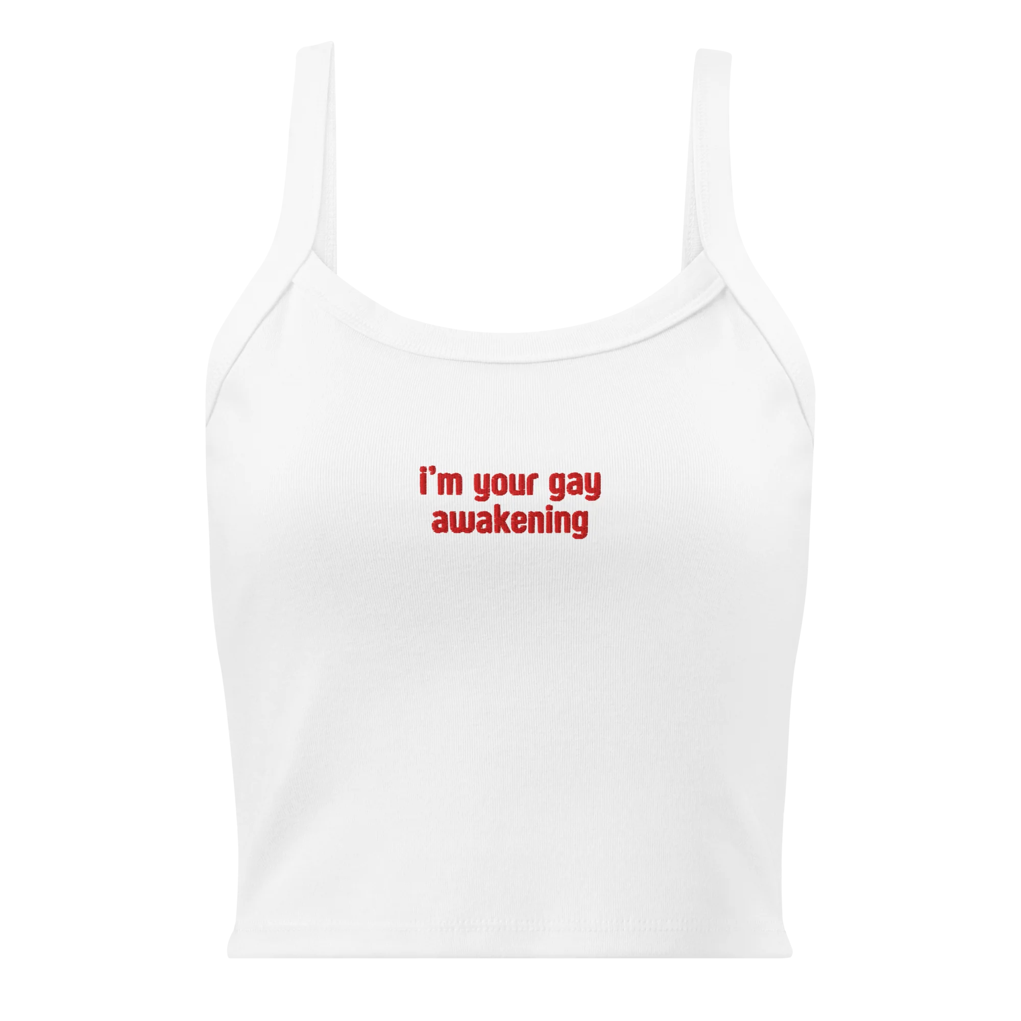 I'm Your Gay Awakening Rib Embroidered Tank Top - Image 4