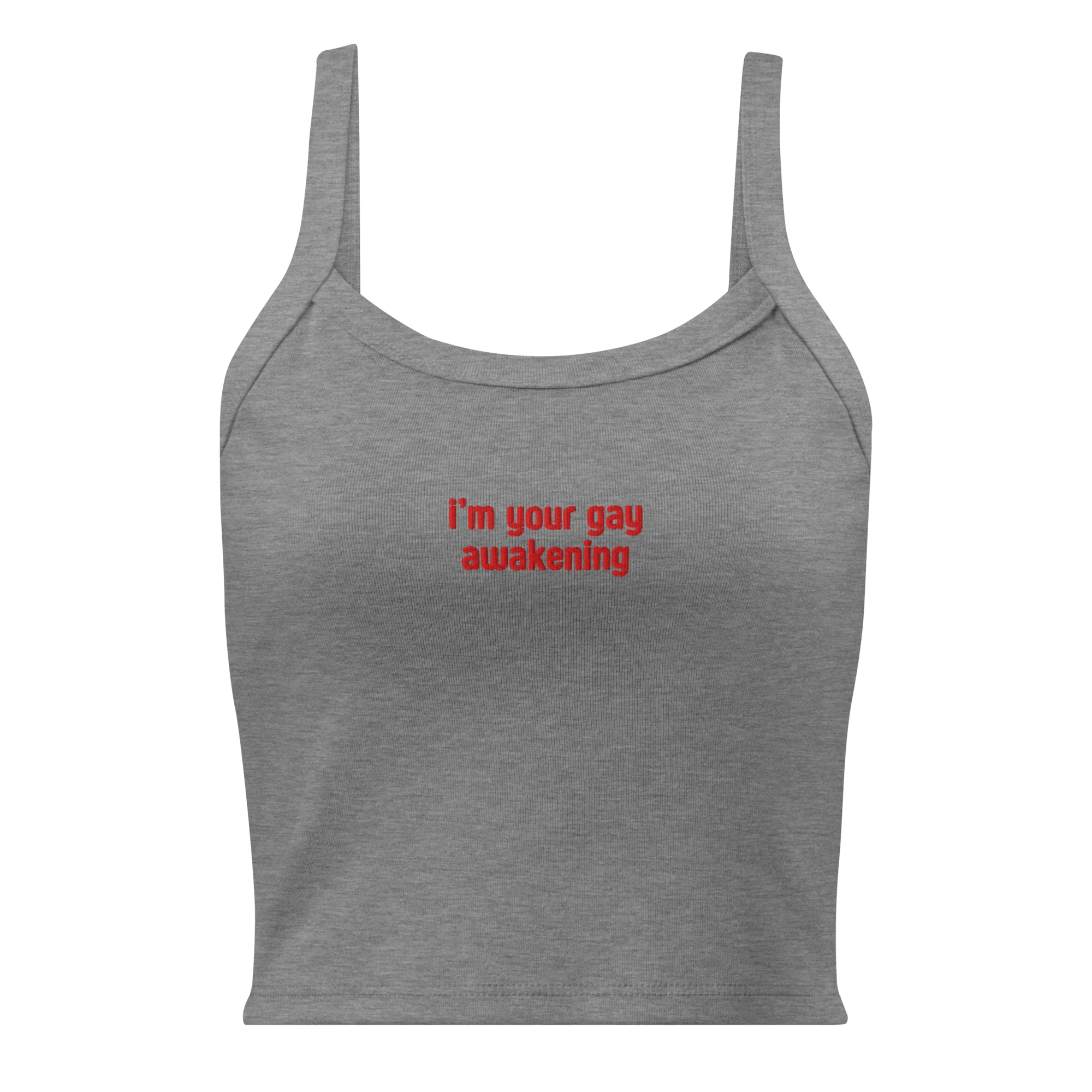 I'm Your Gay Awakening Rib Embroidered Tank Top - Image 5