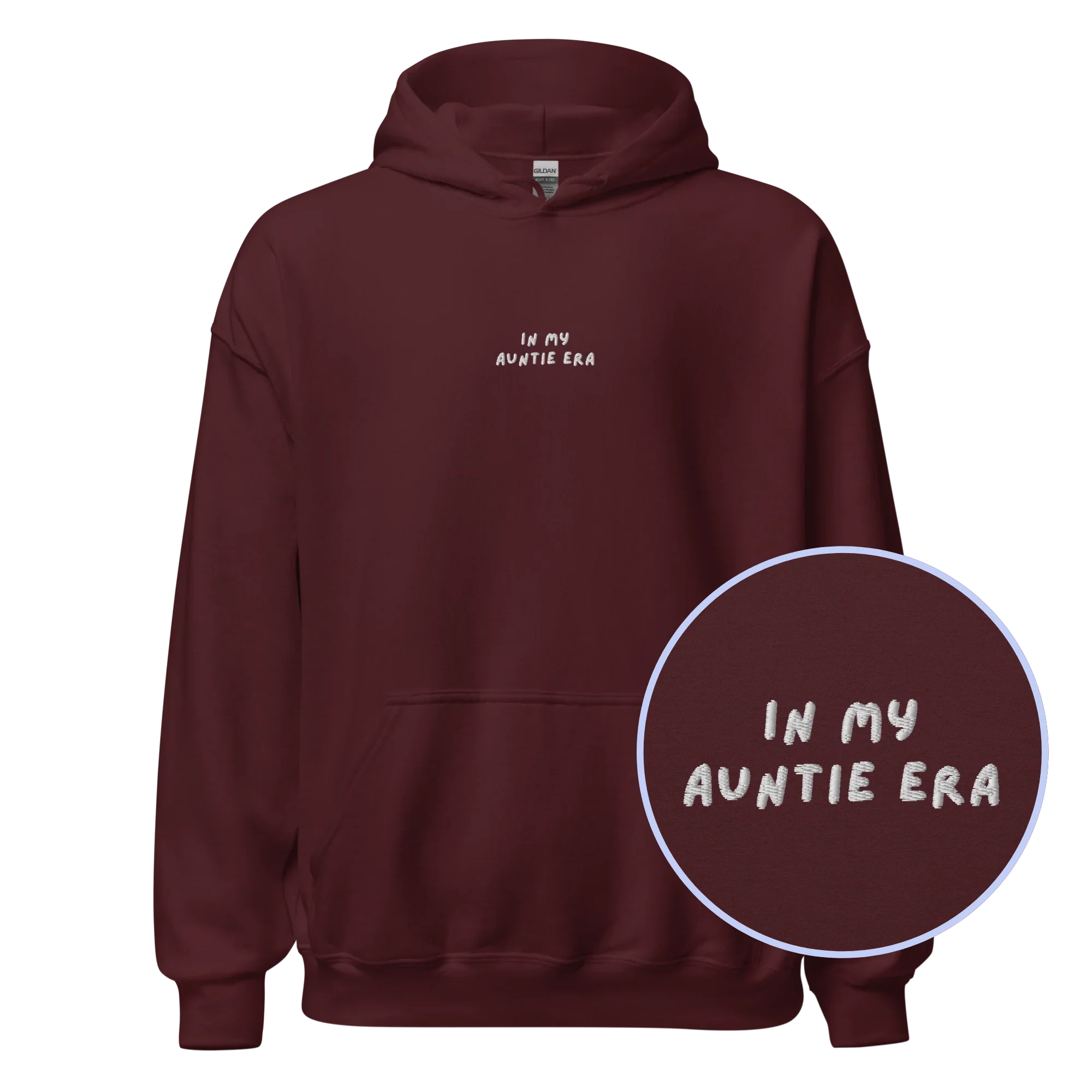 In My Auntie Era Embroidered Hoodie